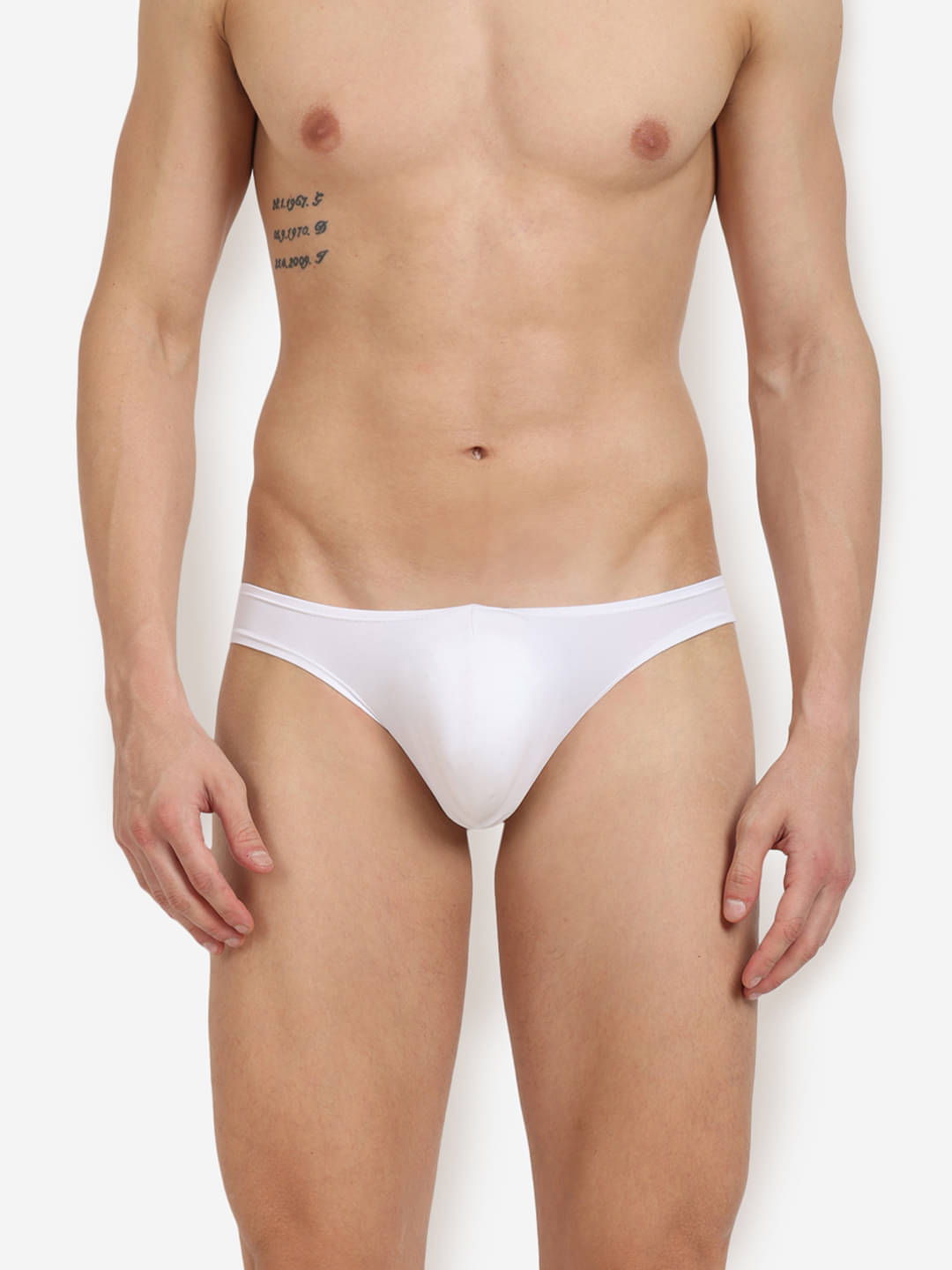     			BASIICS By La Intimo Pack of 1 Polyester Briefs For Men's ( White )