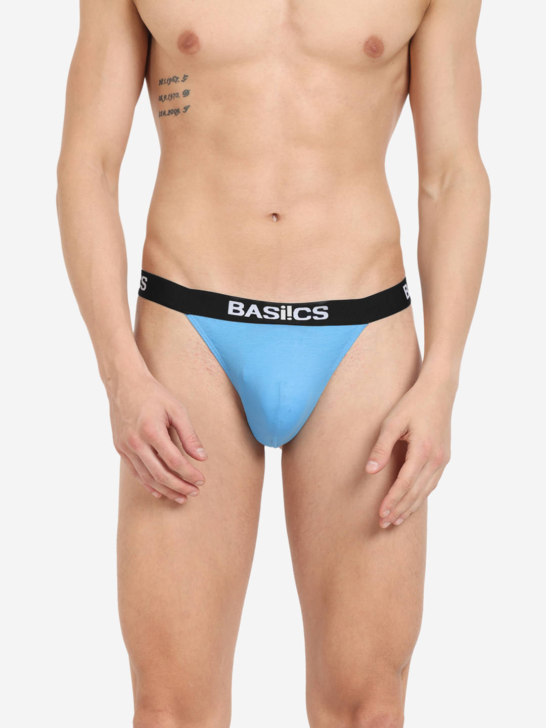     			BASIICS By La Intimo Pack of 1 Lycra Thongs For Men's ( Blue )