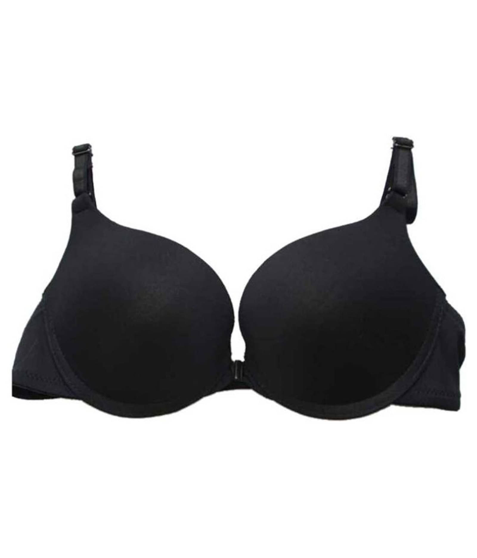 BRAFOZY Pack of 1 Cotton Blend Lightly Padded Push Up Bra For Women ( Black ) BRAFOZY Pack of 1 Cotton Blend Lightly Padded Push Up Bra For Women ( Black )