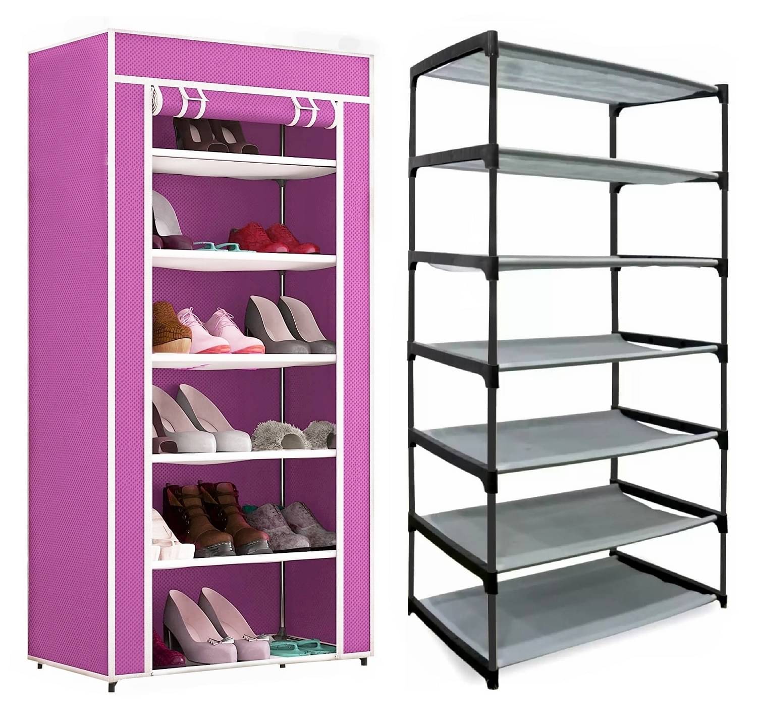     			Collapsible Six Layer Shoe Rack Pink