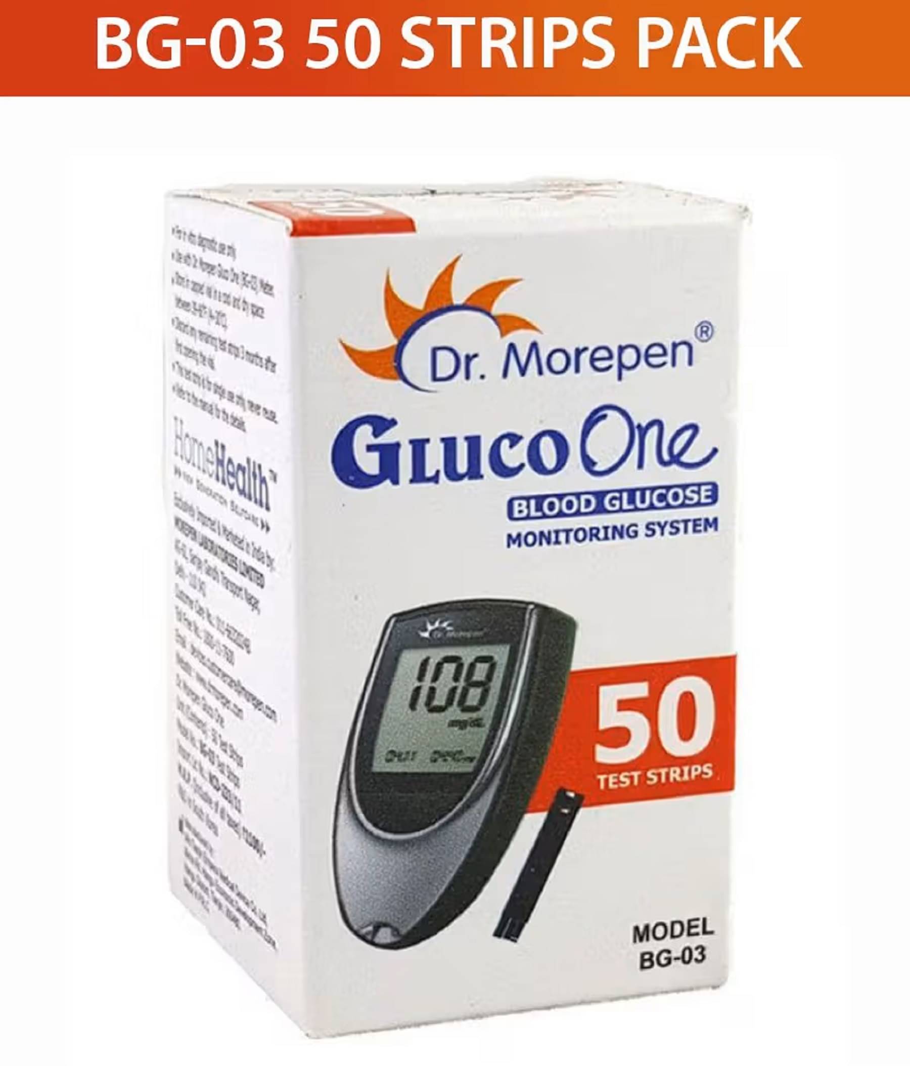 DR MOREPEN BG 03 50 STRIP morepn50 50 Test Strips DR MOREPEN BG 03 50 STRIP morepn50 50 Test Strips