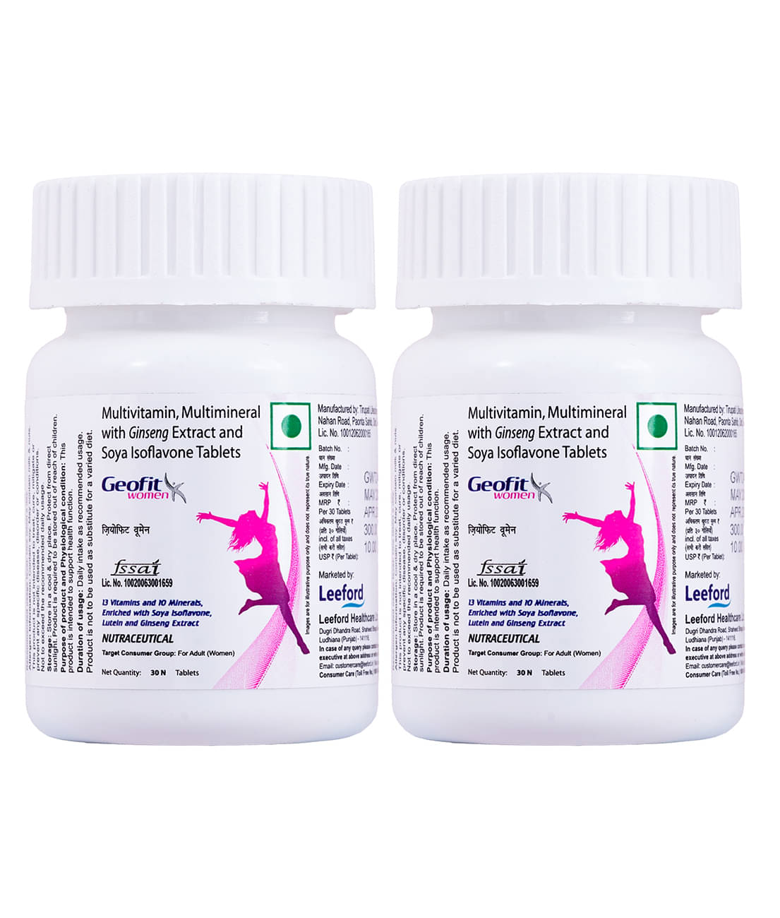 Geofit Multivitamins for Women _ With Essential Vitamins, Minerals| Pack of 2 (30 Tablets Each) Geofit Multivitamins for Women _ With Essential Vitamins, Minerals| Pack of 2 (30 Tablets Each)