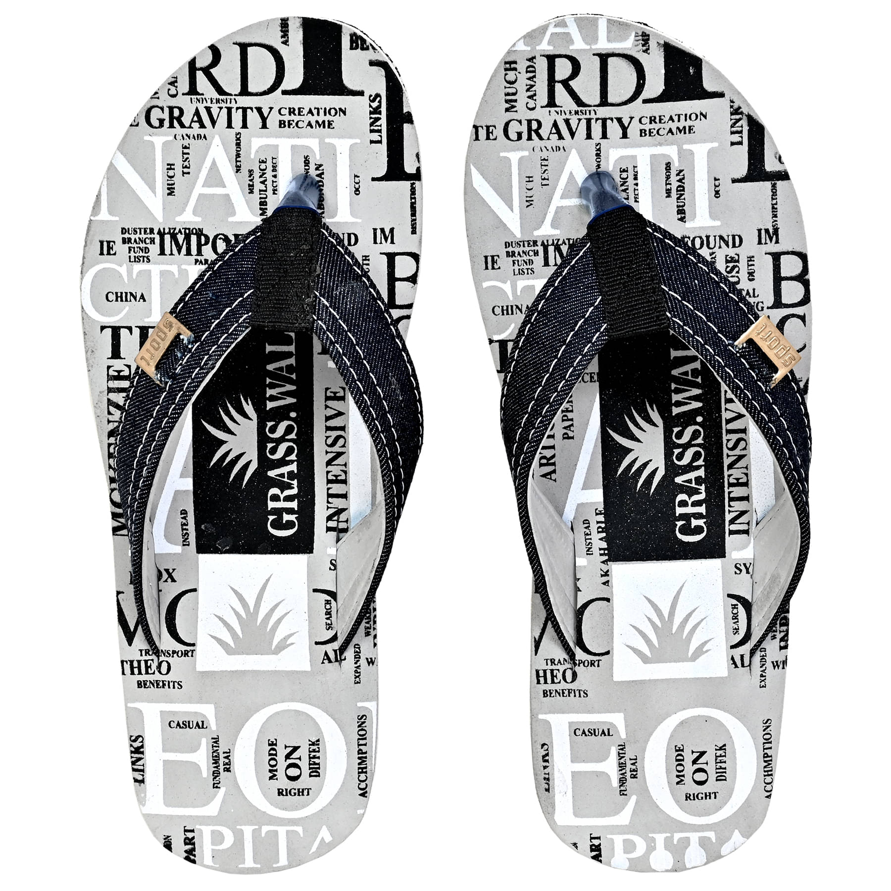     			GRASS WALK Black Men's Daily Slipper