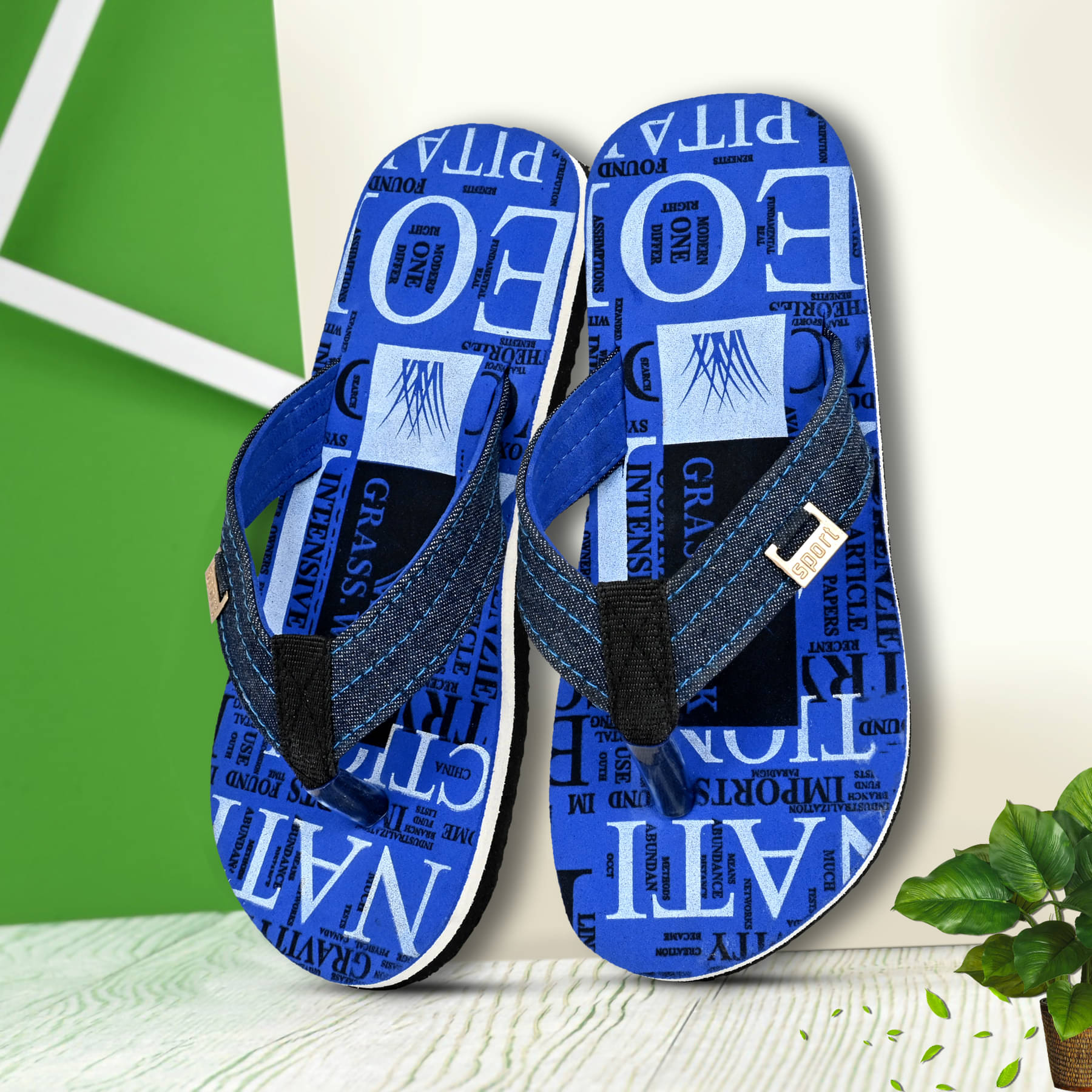     			GRASS WALK Blue Men's Daily Slipper