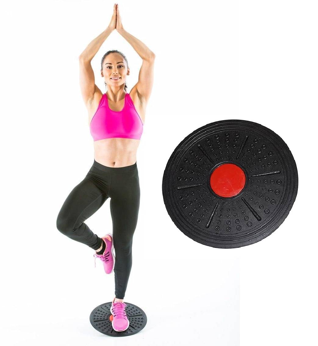 Gjshop Balance Board for Exercise, Non-Slip Surface with Textured Grip, Wobble Board for Fitness Training Gjshop Balance Board for Exercise, Non-Slip Surface with Textured Grip, Wobble Board for Fitness Training