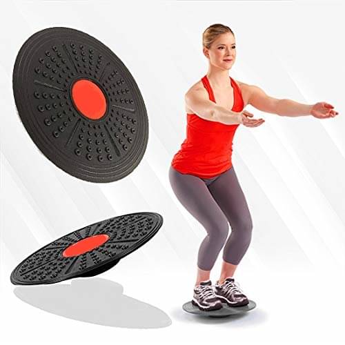     			Gjshop Fitness Balance Board Wobble Fitness Fit Exercise Tilt Stability Balancing Rocker Board Trainer Abs Legs Core Workout Non-Slip Safety Surface