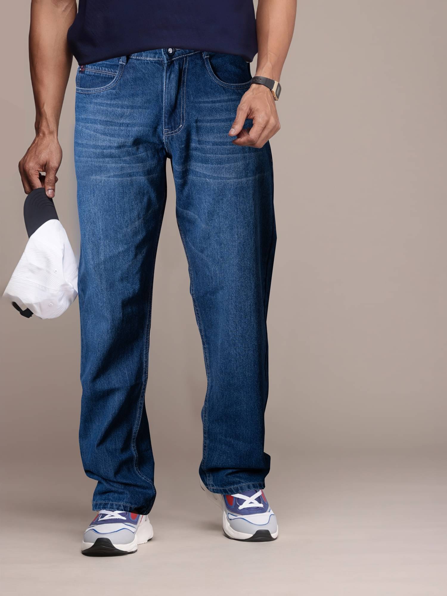 JB JUST BLACK Faded Men's Jeans - Dark Blue ( Pack of 1 ) JB JUST BLACK Faded Men's Jeans - Dark Blue ( Pack of 1 )