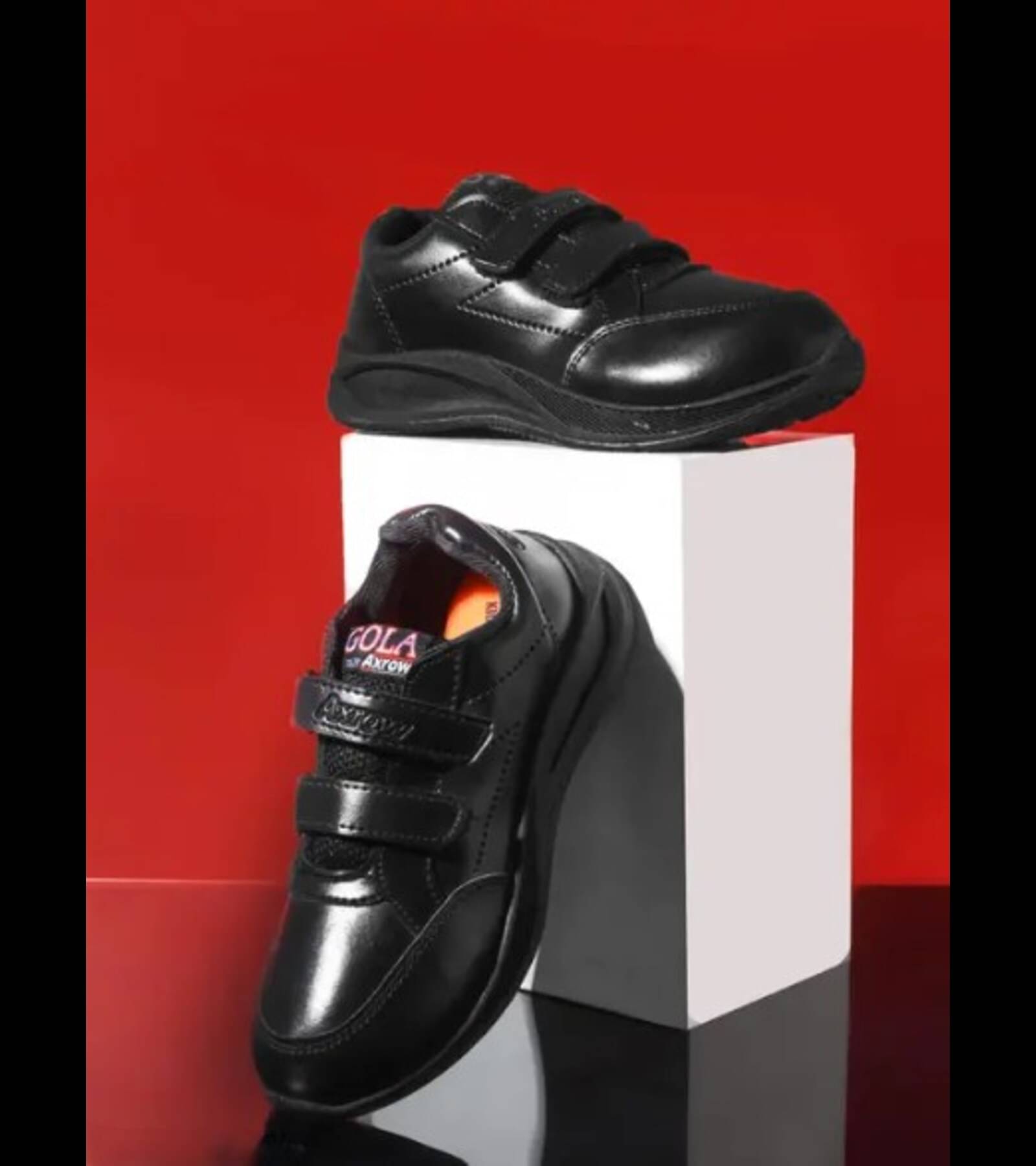     			Jumpback - Black Boy's School Shoes ( 1 Pair )