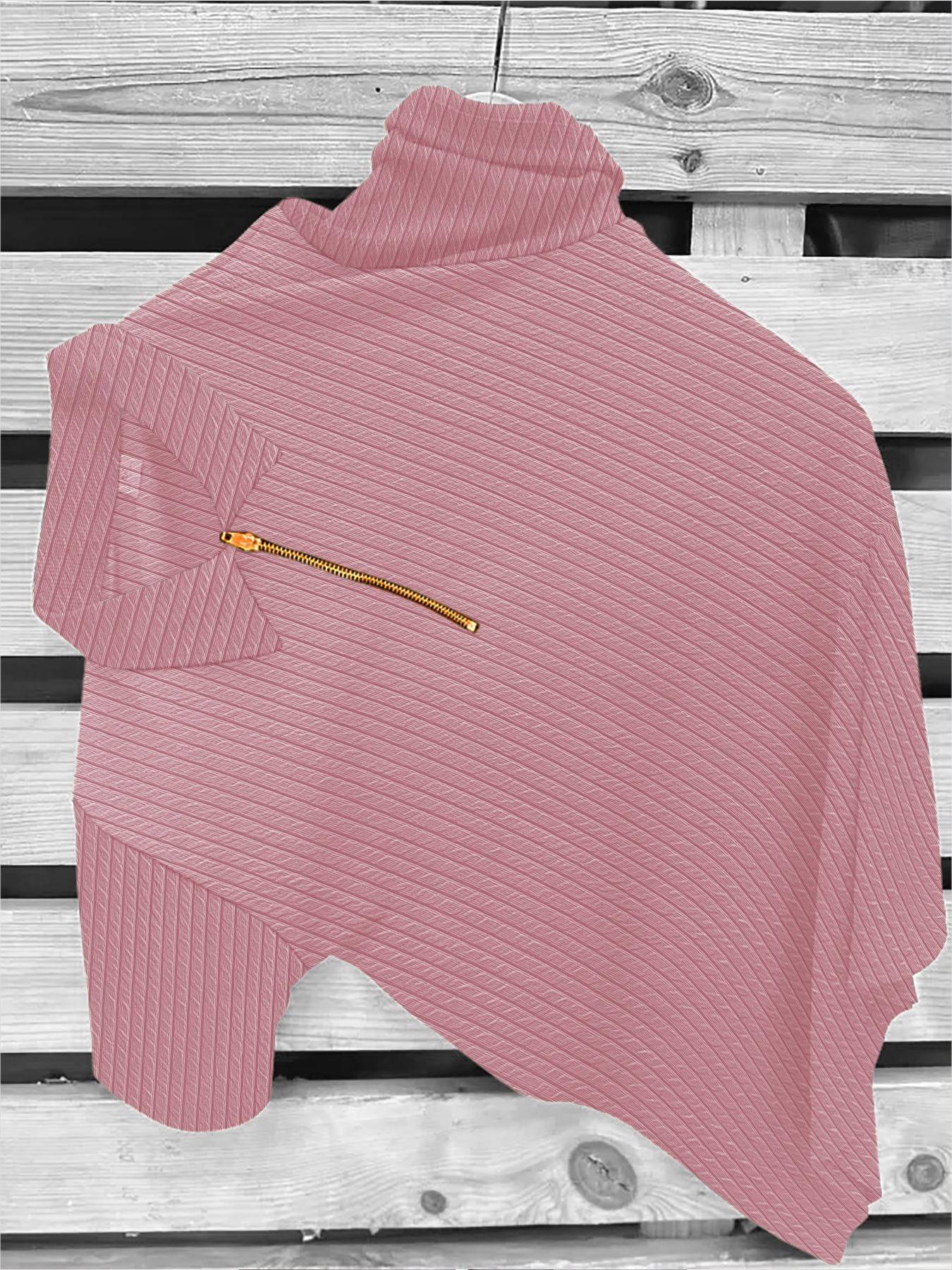     			KAJARU Men Polyester Regular Fit Popcorn Textured Polo T Shirt ( Pink )