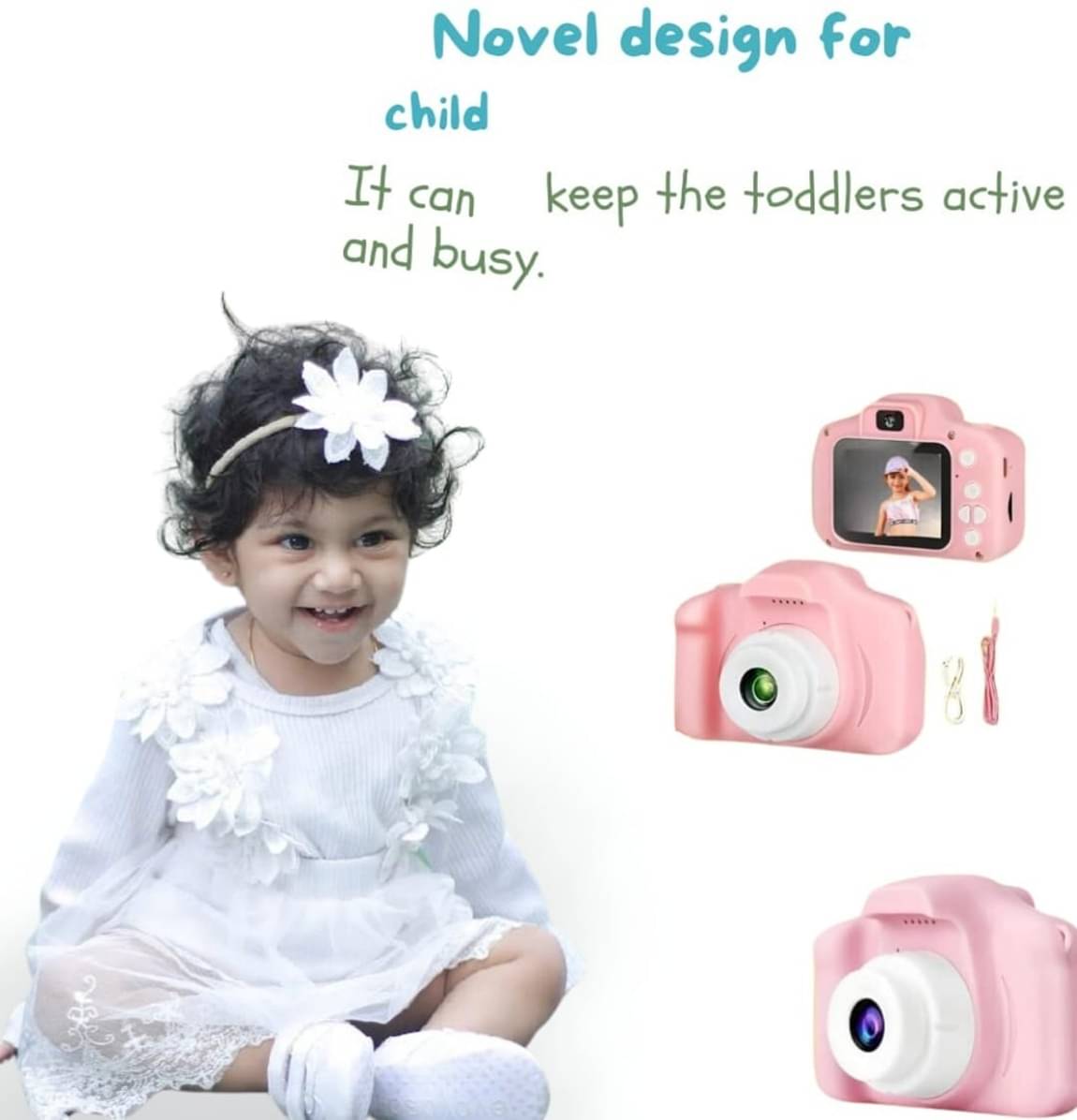     			Kaash collections Kids Camera for Girls Boys | Digital Selfie Camera Toy for Kids,13MP 1080P HD Digital Video Camera for Toddlers Birthday Gift