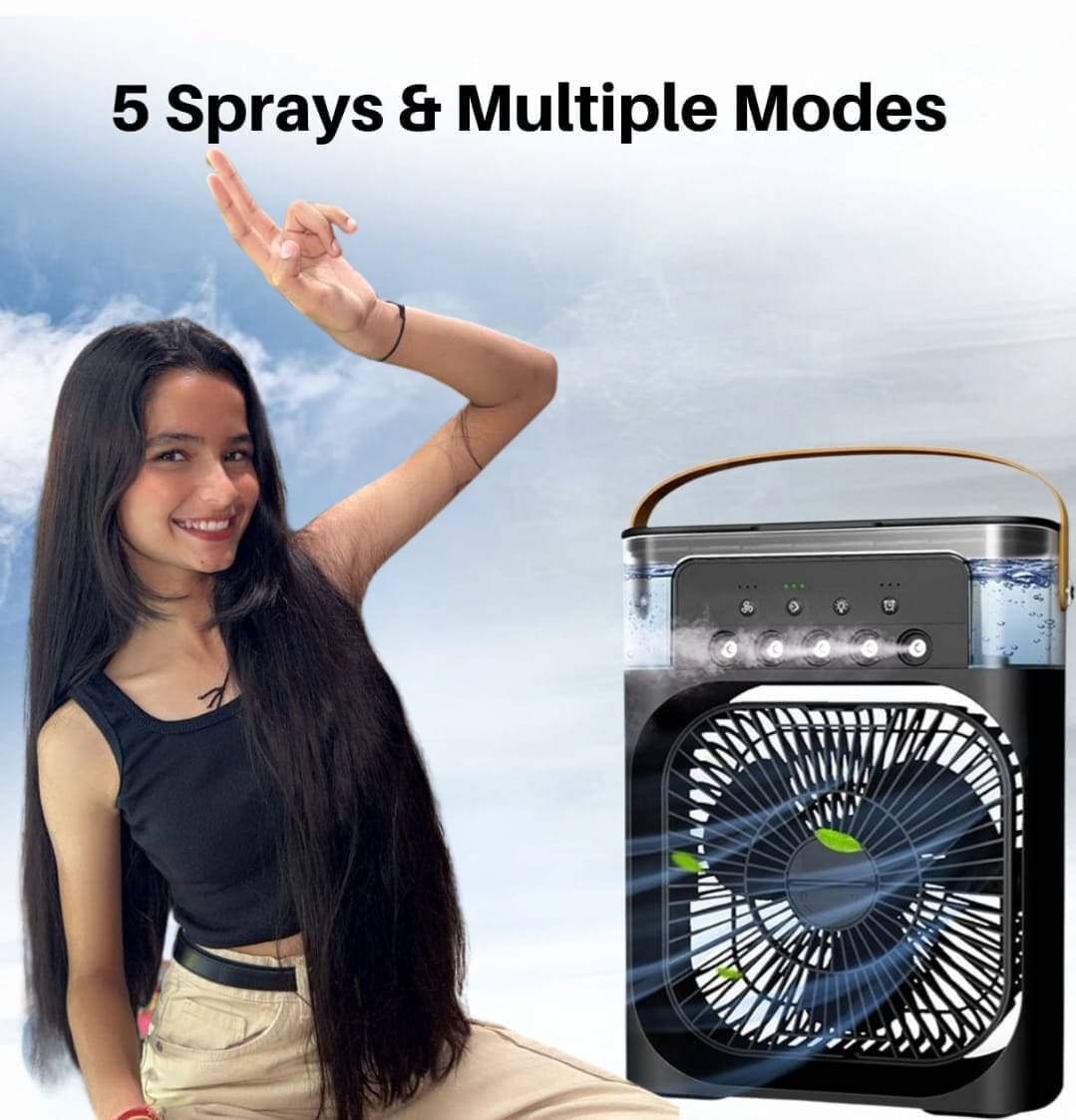     			Kaash collections [ Summer Sale with 15 Years Warranty ] Portable Air Conditioner Fan Mini Evaporative Air Cooler with 7 Colors LED Light, 3 Wind Speeds and 3 Spray Modes for Office, Home