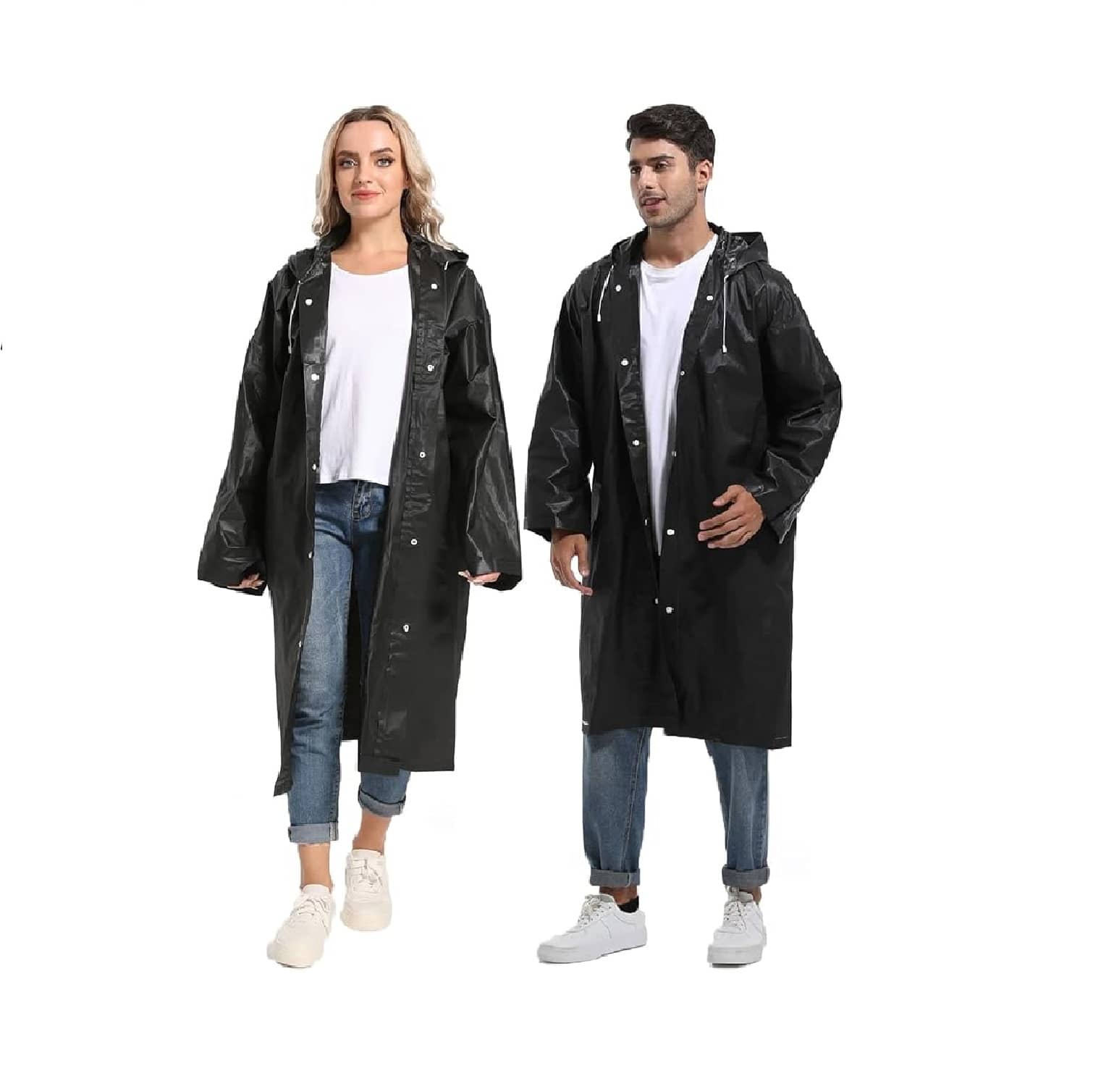 ATIPRIYA Polyester Raincoat Set Black