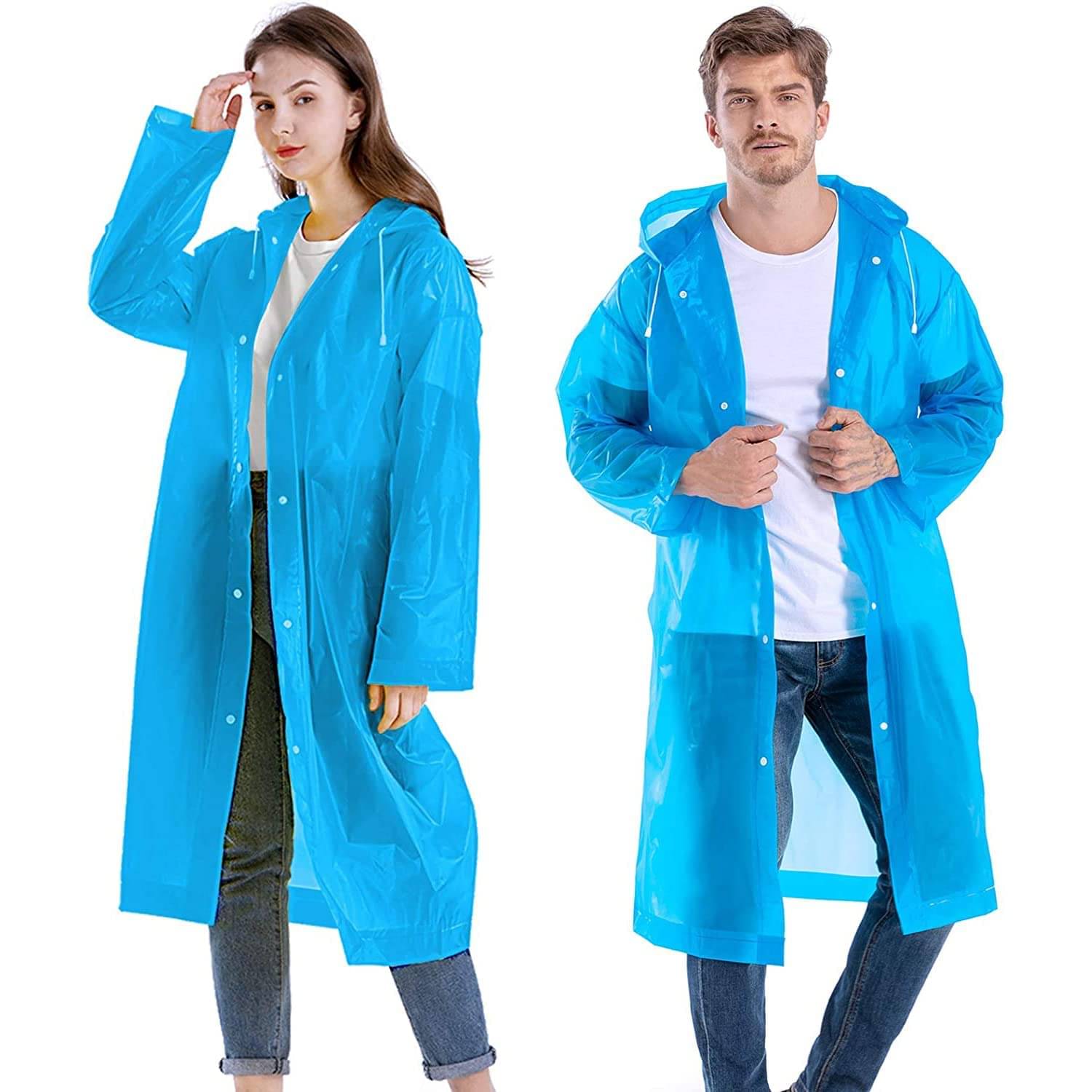     			Kitchen4U Polyester Long Raincoat - Blue