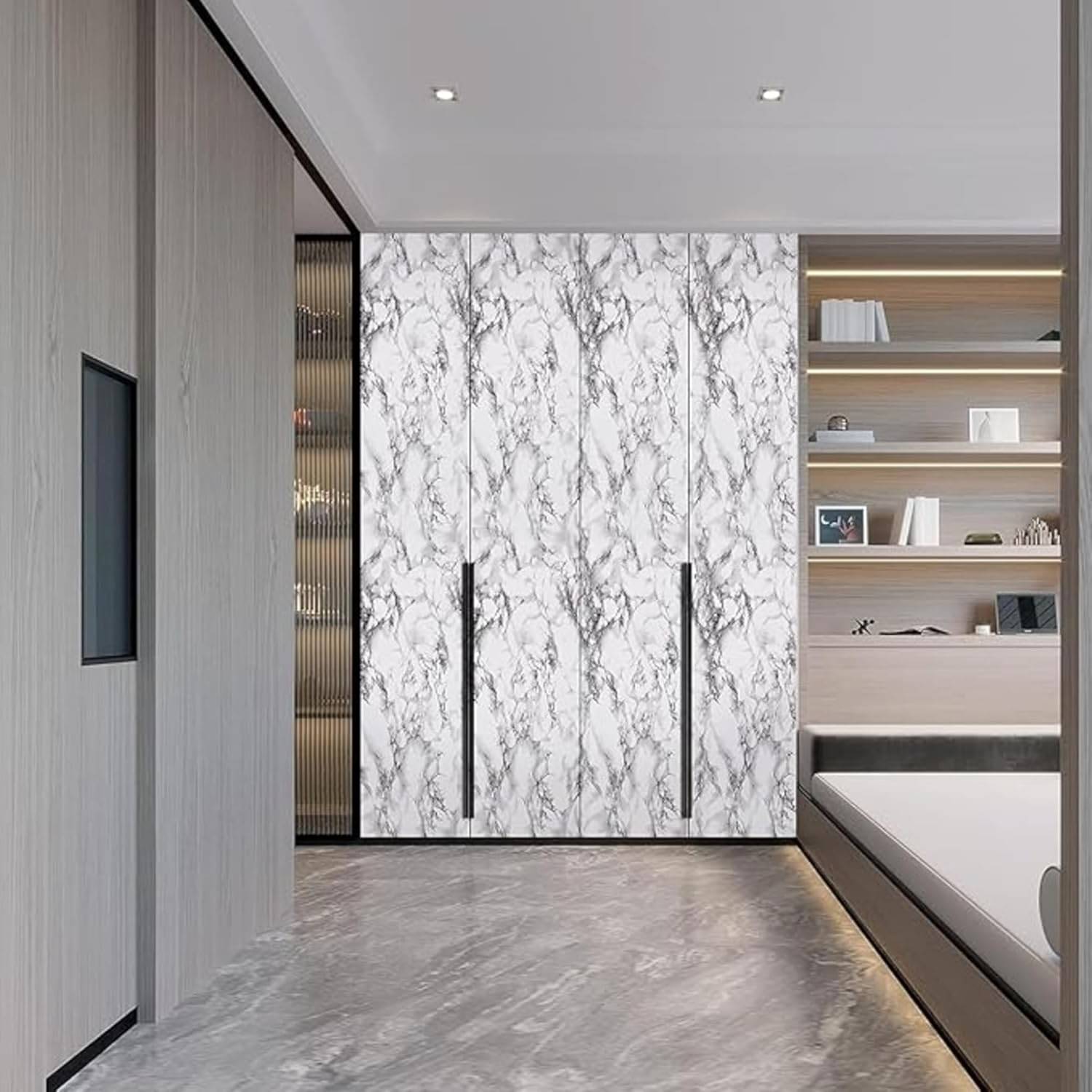     			LOOTWAGON allpaper Stickers for Wall Kitchen Platform Home Decorative Waterproof Oil Proof Wall Paper Furniture Kitchen, Cabinets, Almirah,Tabletop,Table, WoodenTable,Wardrobe