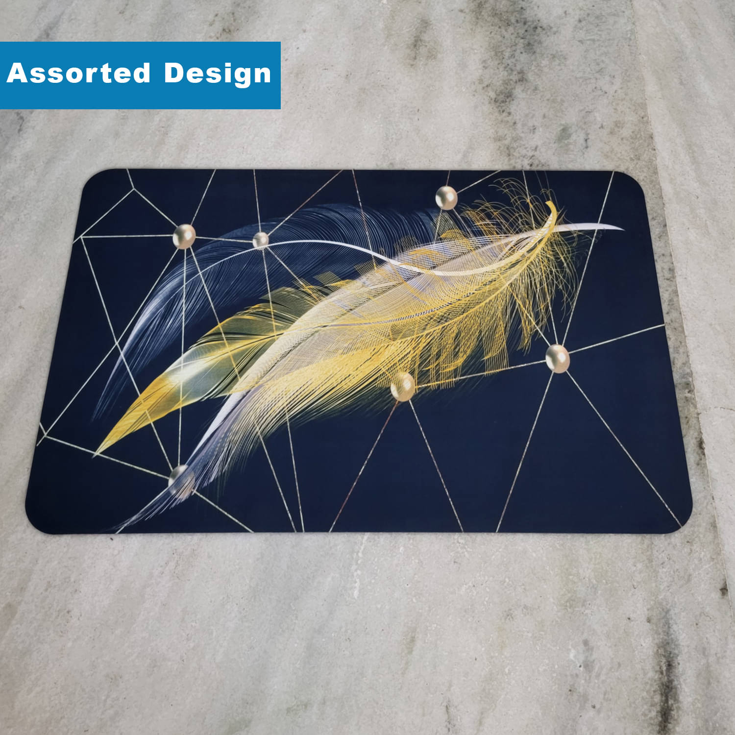Luxurivo Home Assorted Rubber Rectangular Floor Mat ( Pack of 1 ) Luxurivo Home Assorted Rubber Rectangular Floor Mat ( Pack of 1 )