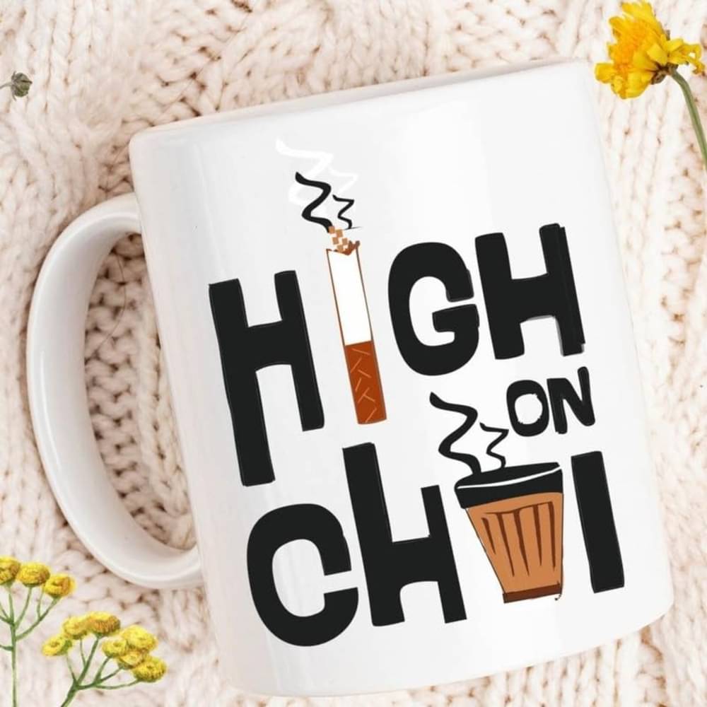     			Maddock CHAI ON HIGH Ceramic Coffee Mug 350 mL ( Pack of 1 )
