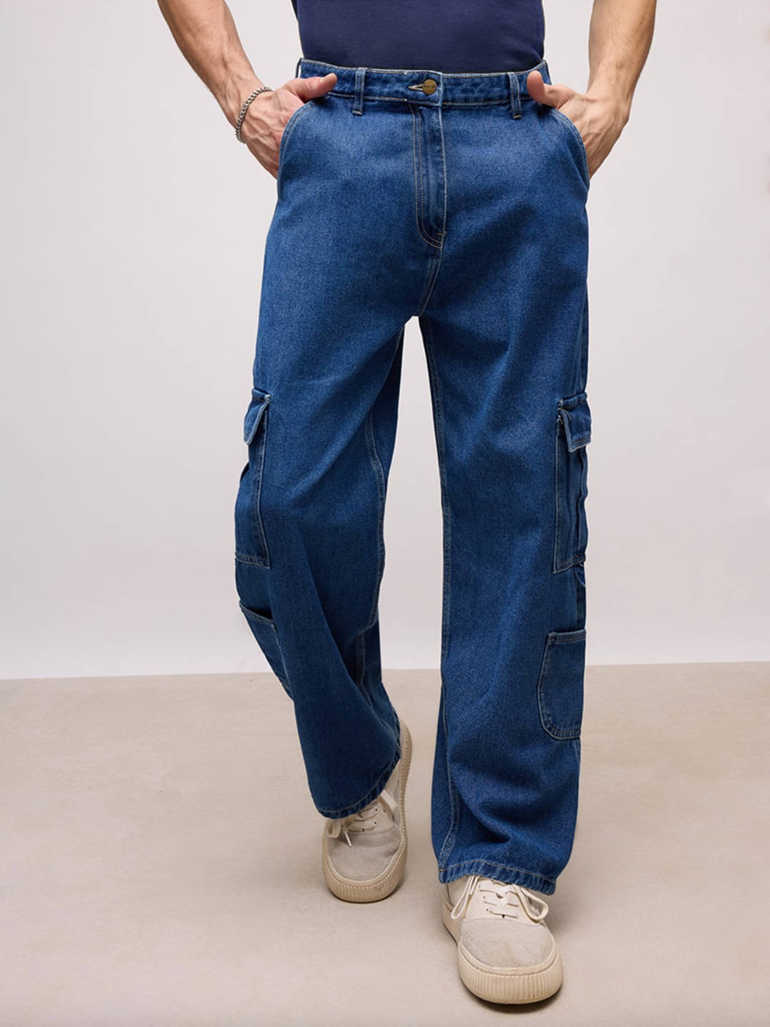     			Masterly Weft Relaxed Clean Look Men's Jeans - Dark Blue ( Pack of 1 )
