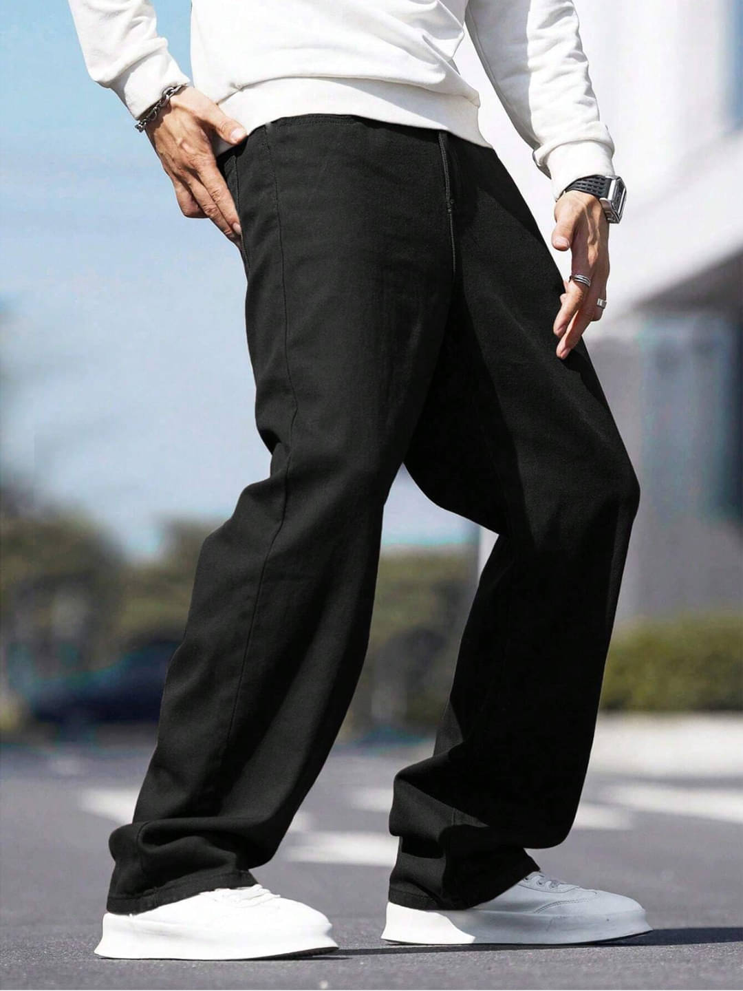     			Masterly Weft Relaxed Clean Look Men's Jeans - Black ( Pack of 1 )