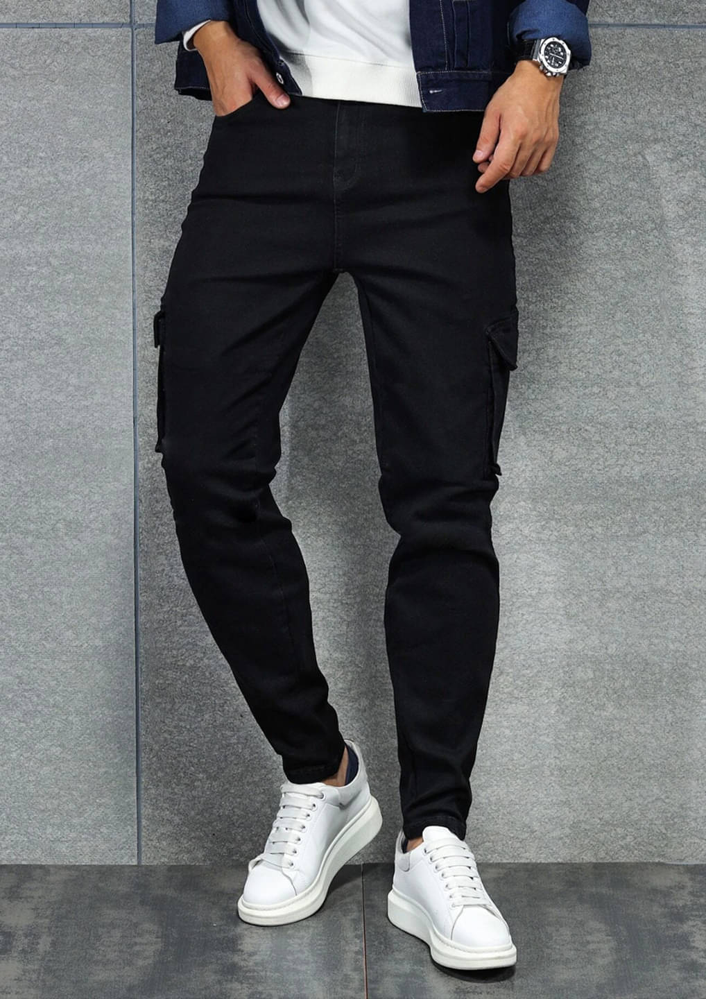     			Masterly Weft Slim Fit Clean Look Men's Jeans - Black ( Pack of 1 )