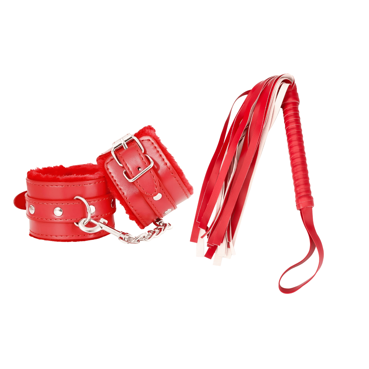 OMRADE SADDLERY Pink Faux Leather BDSM Bondage adult play bedroom Fun Toy Handcuffs and flogger 2 pc Set. OMRADE SADDLERY Pink Faux Leather BDSM Bondage adult play bedroom Fun Toy Handcuffs and flogger 2 pc Set.