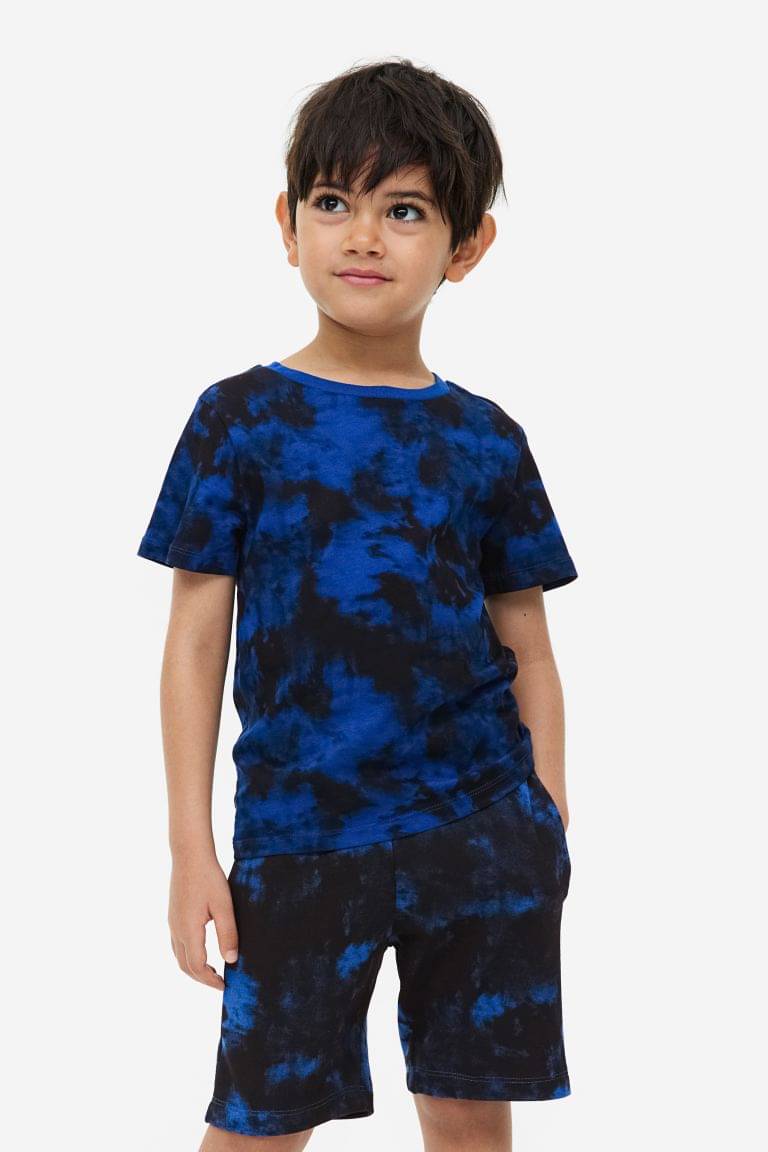 Pink Angel Pack of 2 Unisex Cotton Blend T-Shirt & Shorts Set ( Blue ) Pink Angel Pack of 2 Unisex Cotton Blend T-Shirt & Shorts Set ( Blue )