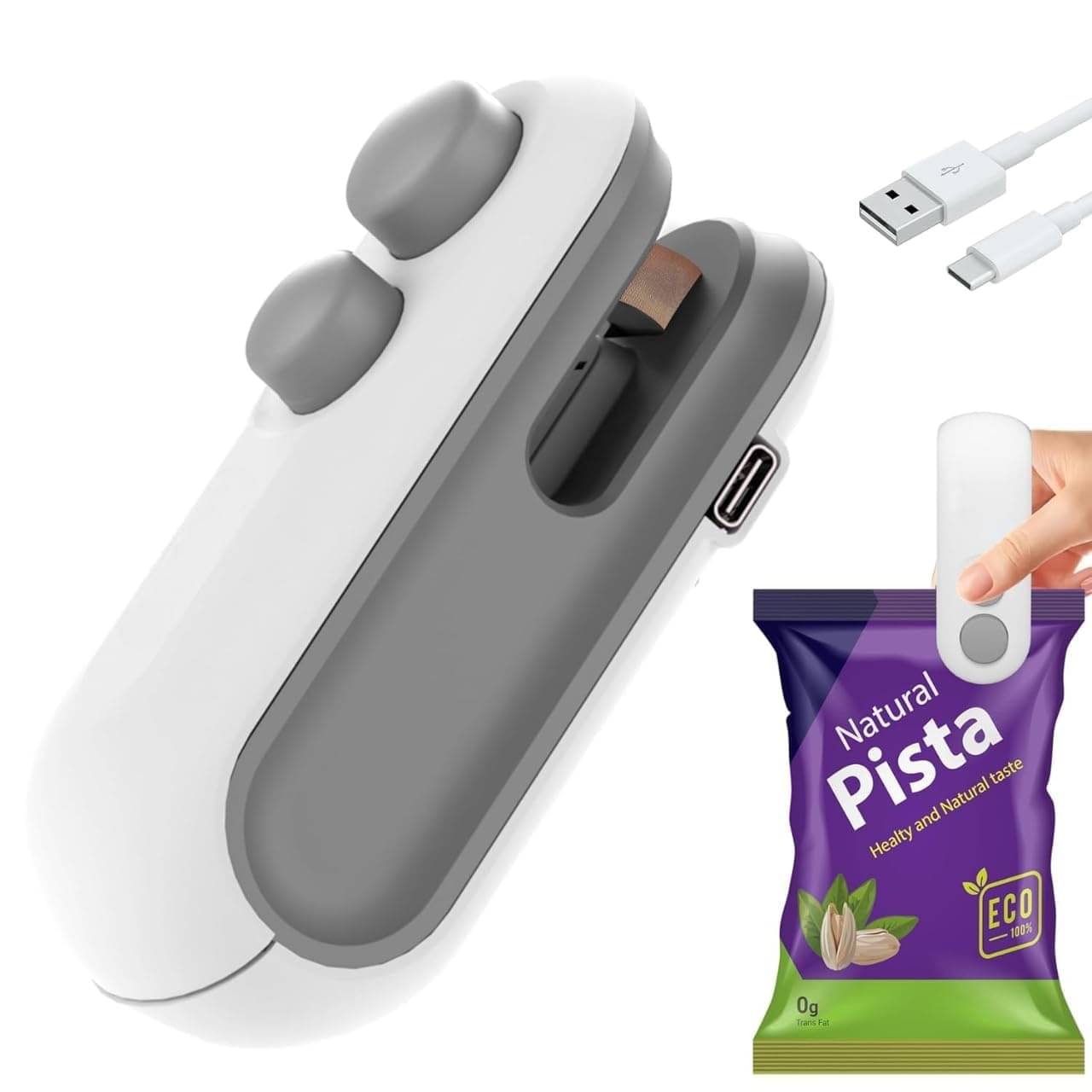     			Portable 2 in 1 Mini Sealing Machine, Handheld Packet Sealer for Food, Snacks, Chips, Fresh Storage, Plastic Bags Sealing Machine Multi color