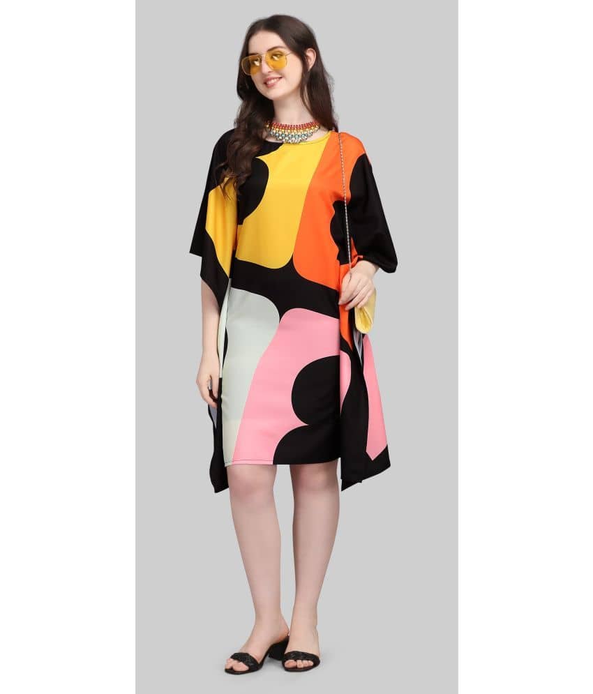 SILK SUTRA Women Rayon Colorblock Kaftan ( Multi Color )