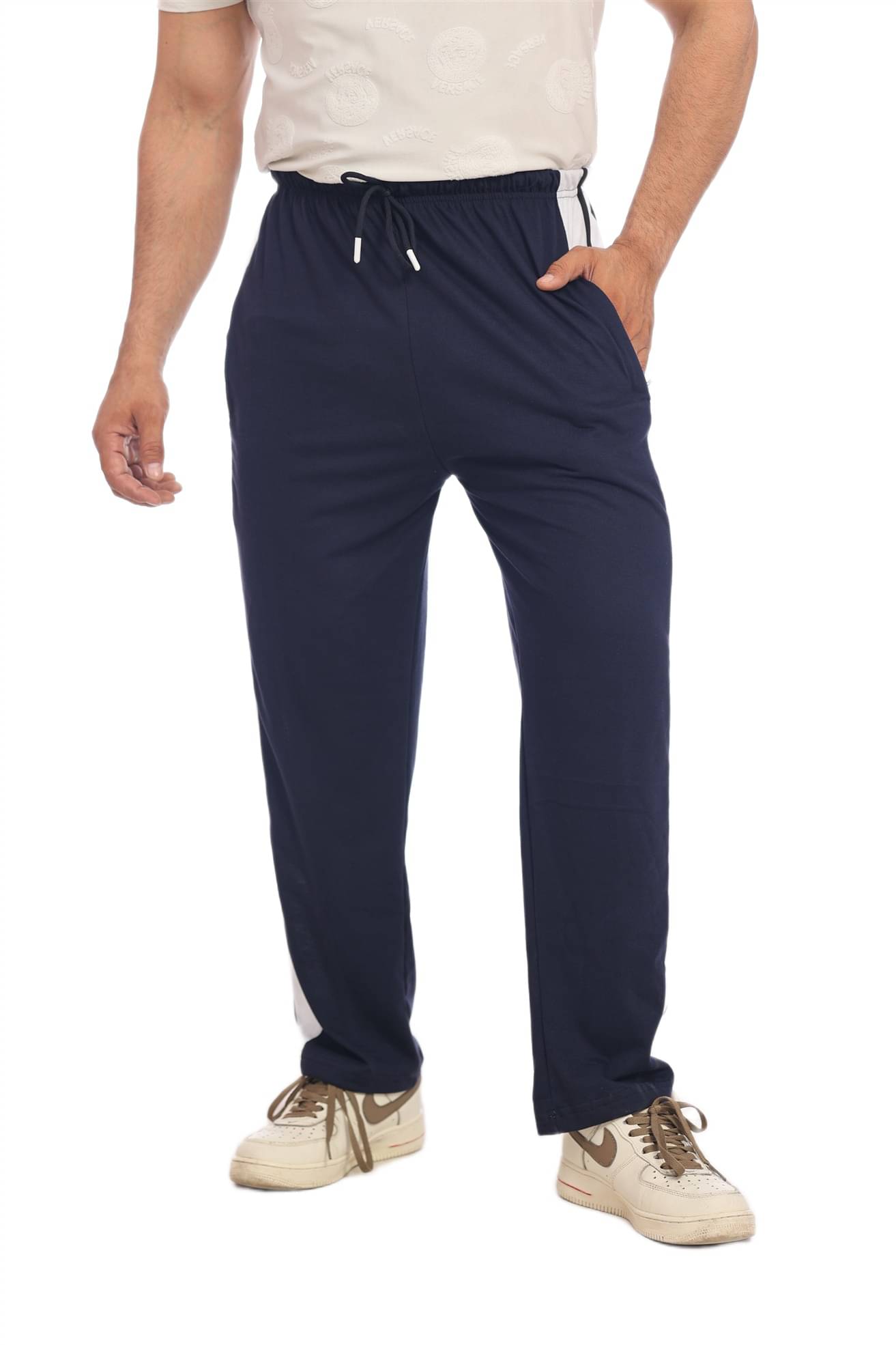     			SKYBEN Navy Blue Cotton Blend Men's Trackpants ( Pack of 1 )
