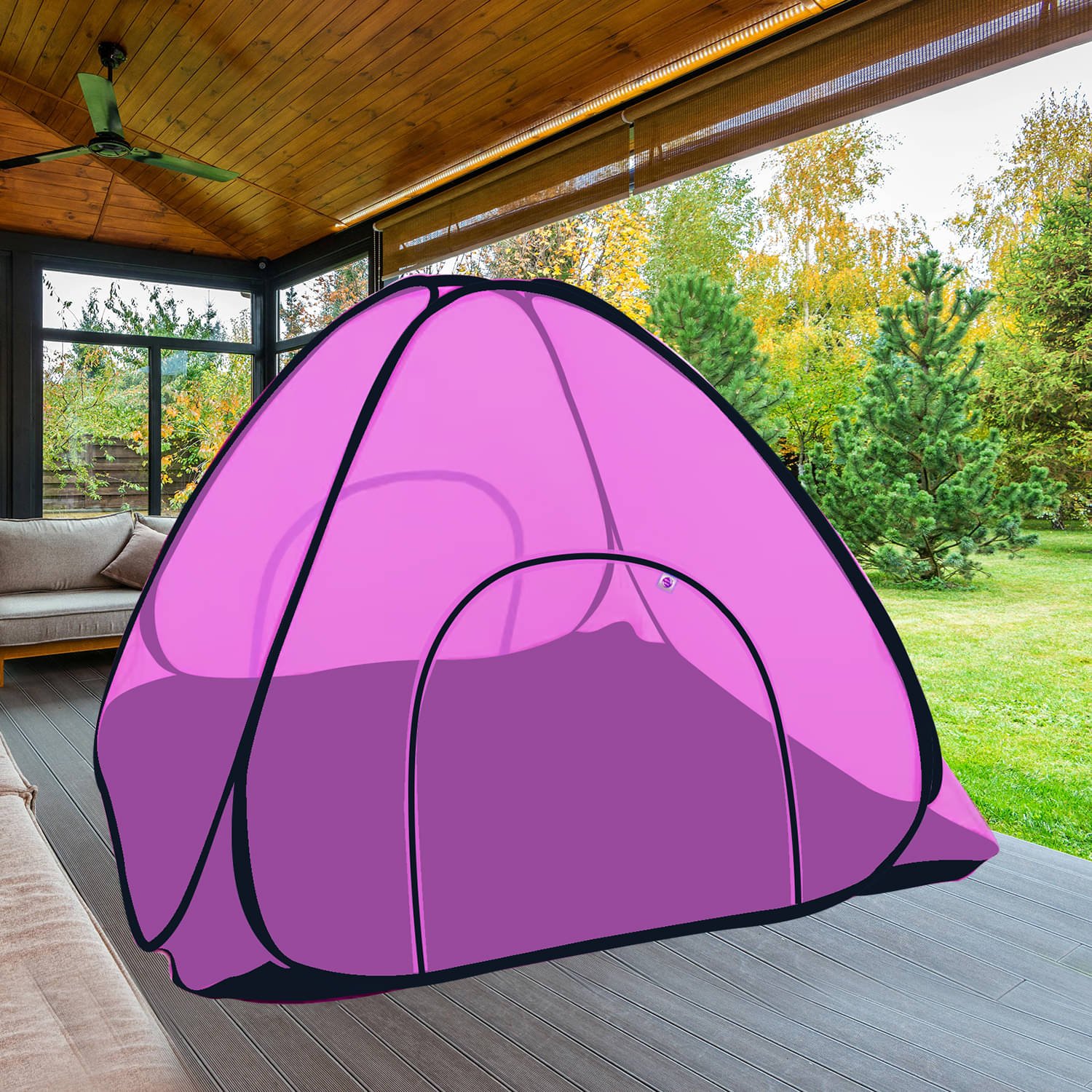     			Silver Shine - Pink Polycotton Tent Mosquito Net ( Pack of 1 )