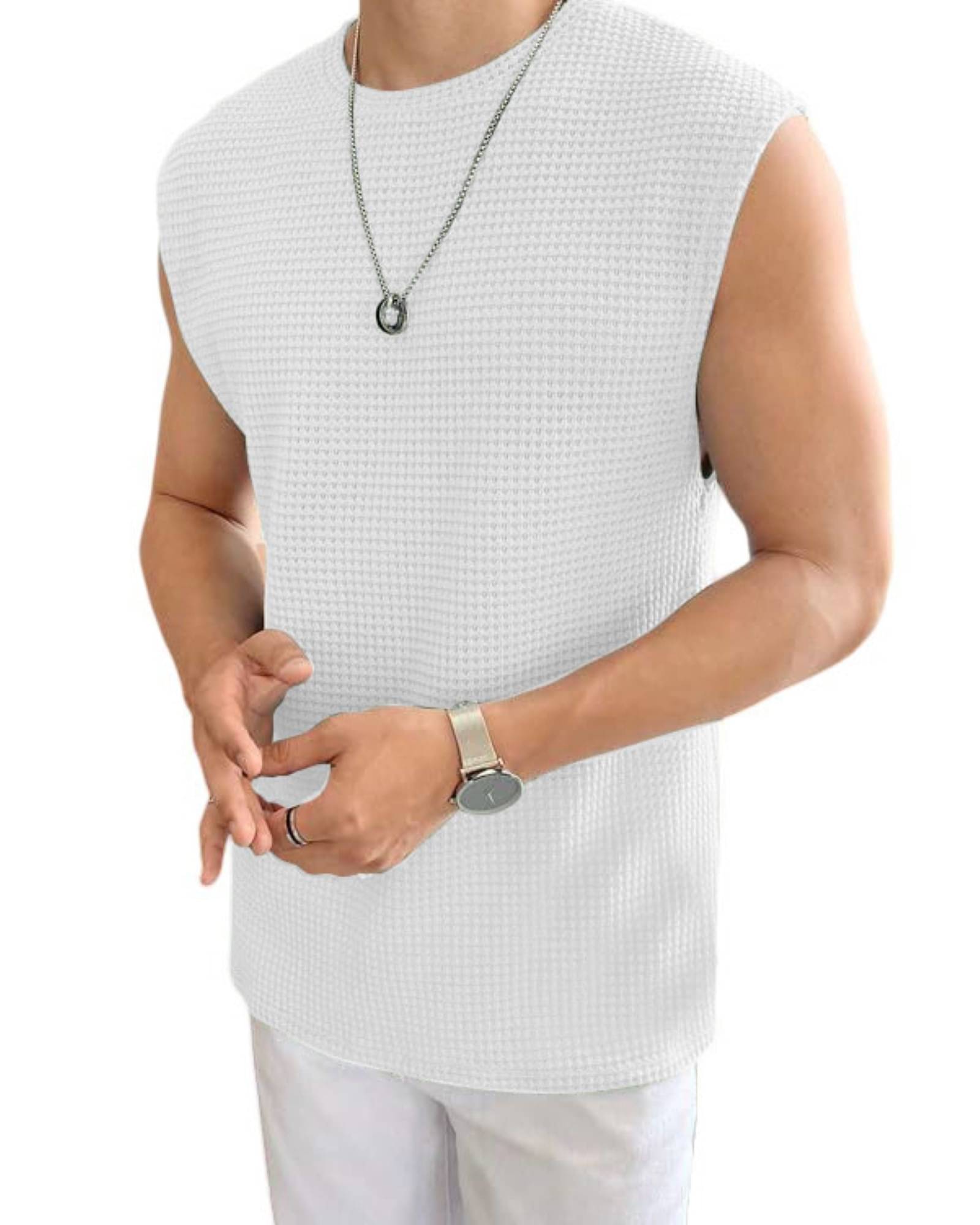     			THE BLAZZE Pack of 1 Cotton Gym Vest For Men ( Brown )
