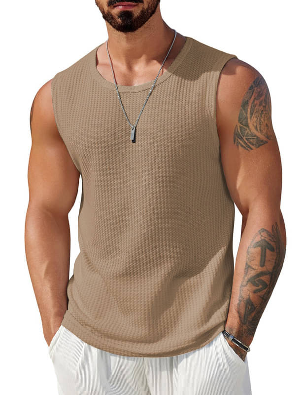     			THE BLAZZE Pack of 1 Cotton Gym Vest For Men ( Off-White )