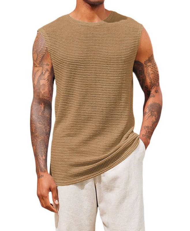     			THE BLAZZE Pack of 1 Cotton Gym Vest For Men ( Off-White )