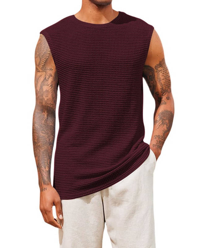     			THE BLAZZE Pack of 1 Cotton Gym Vest For Men ( Brown )