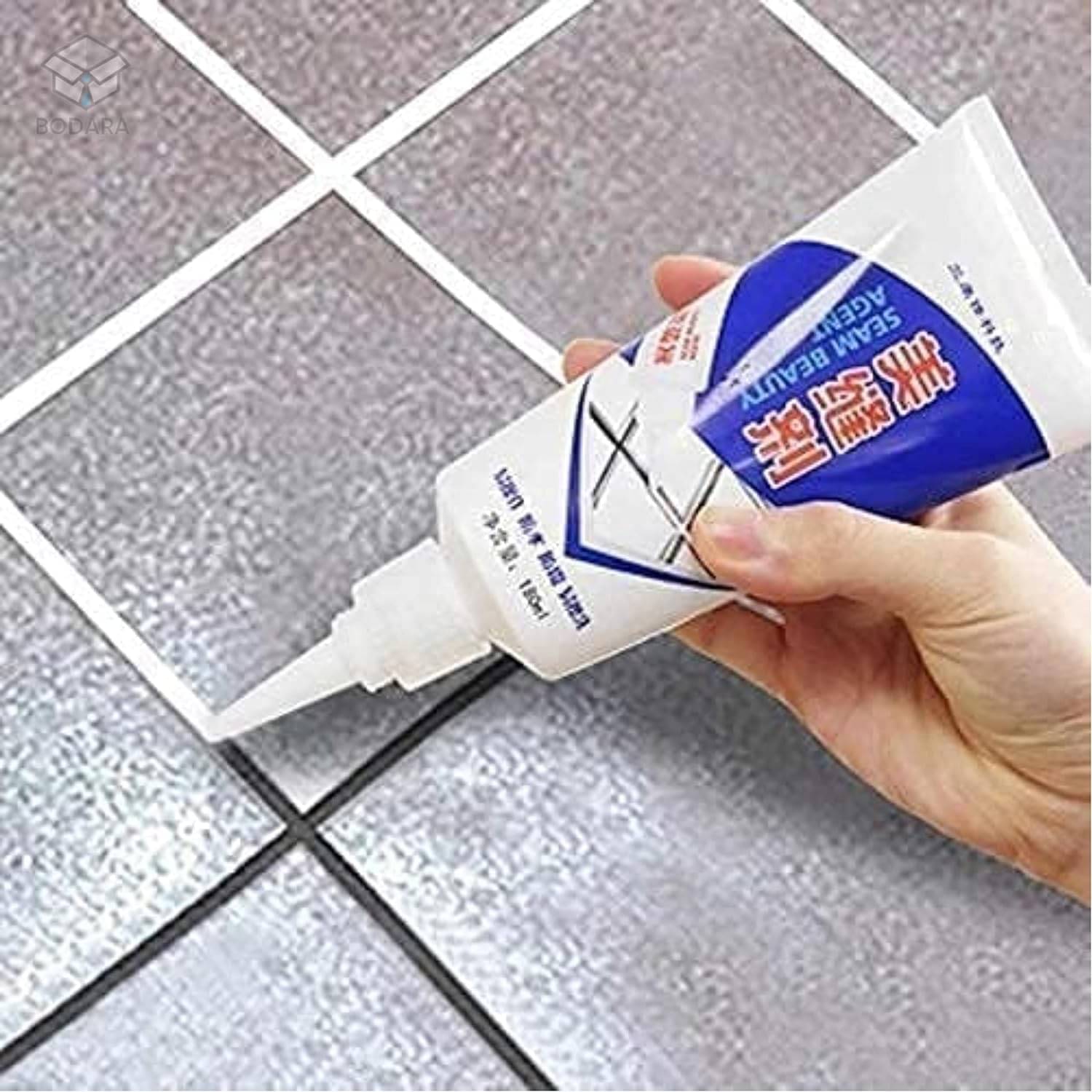     			Tiles Gap Filler Waterproof, Gap Sealant, Grout, White Cement Paste Tube, Gap Filler for Walls and Joints, Waterproof Sealant, Tile Gap Filler Tube for Kitchen, Bathroom (180 ML.)