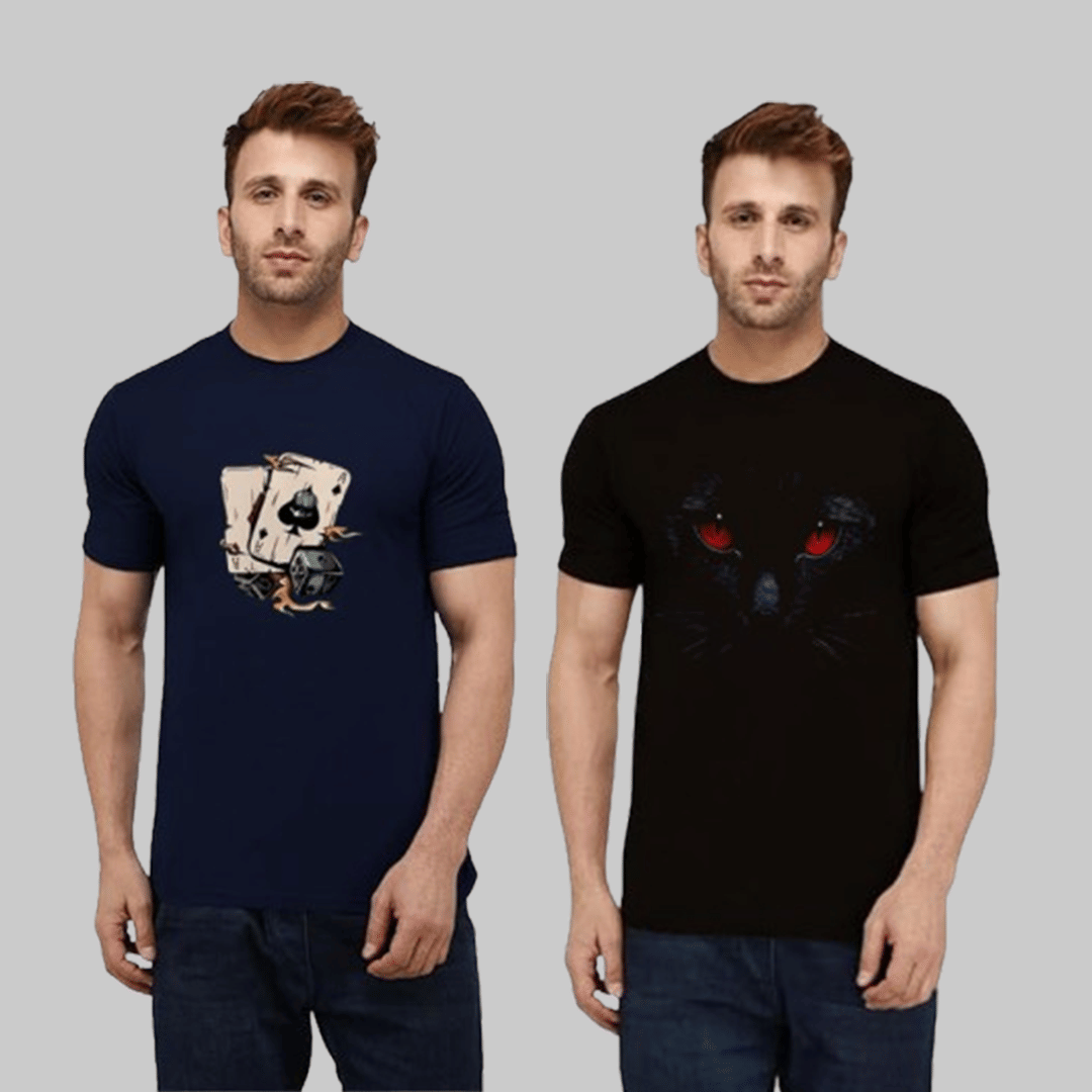 Unicus Apparel Men Cotton Blend Regular Fit Printed T-Shirt ( Black ) Unicus Apparel Men Cotton Blend Regular Fit Printed T-Shirt ( Black )
