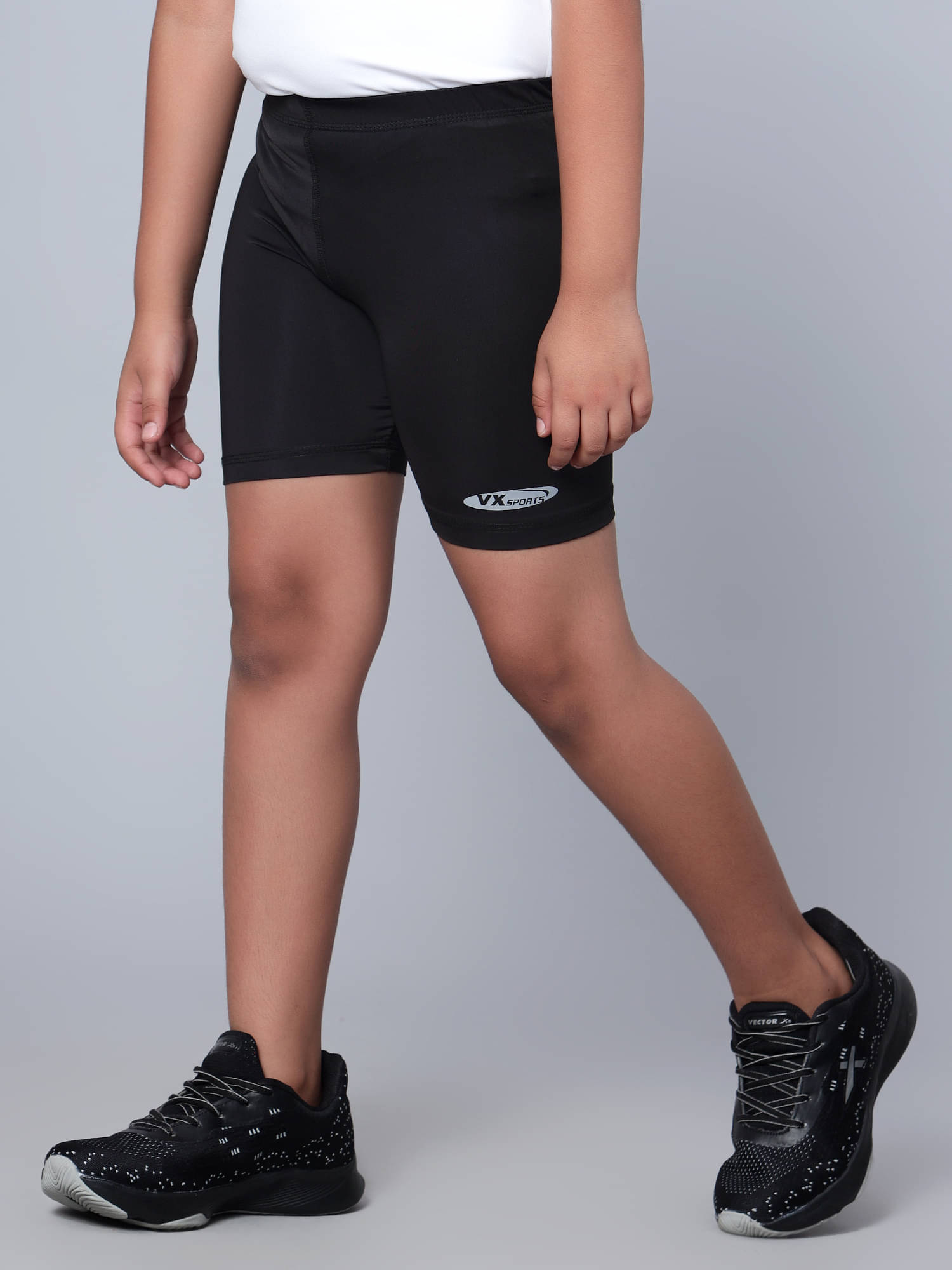     			Vector X Pack of 1 Polyester Shorts For Boys ( Black )