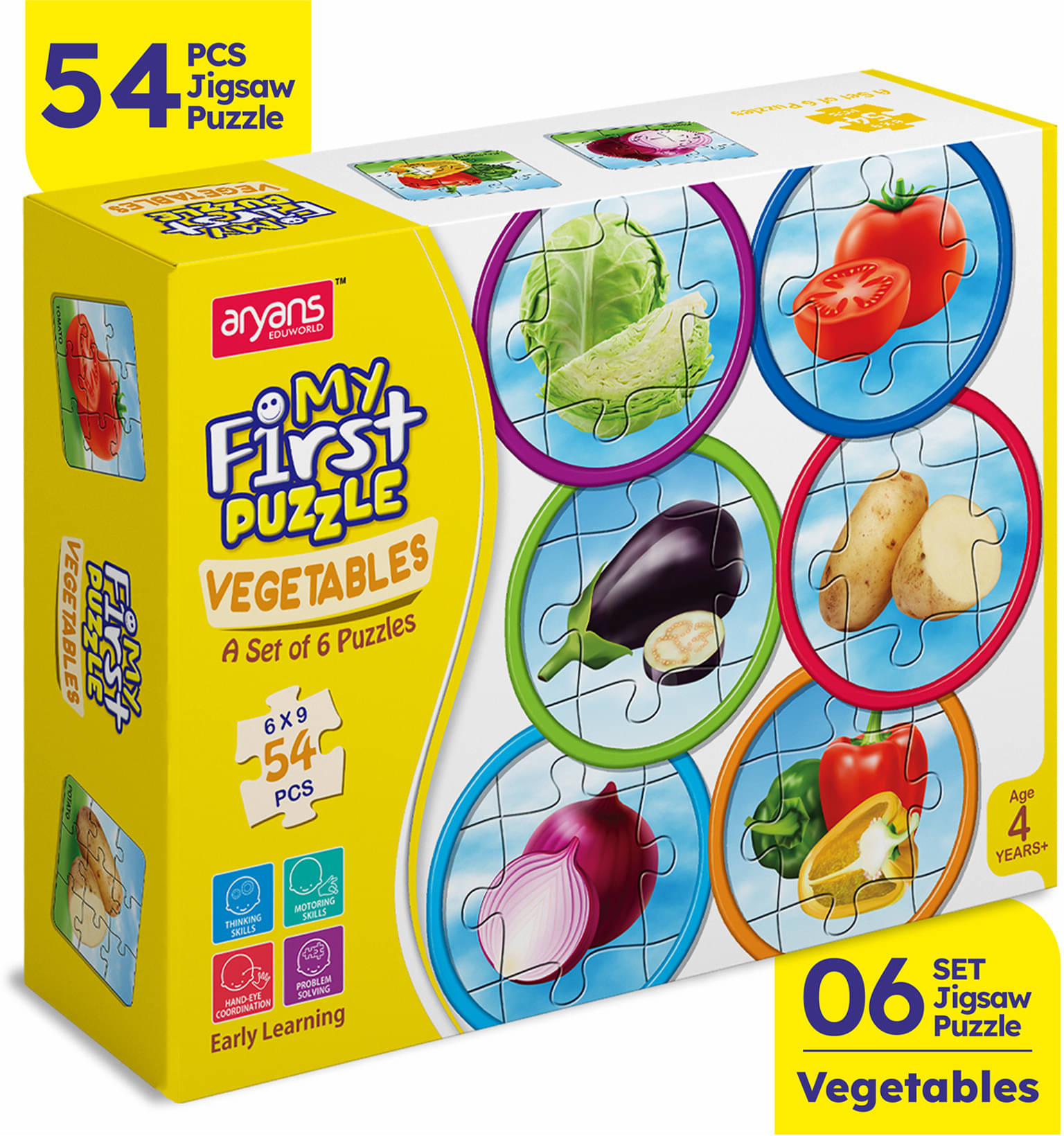     			YUIOP − My First Puzzle - Jigsaw Puzzles for Kids - Explore Vegetables - Fun & Learn