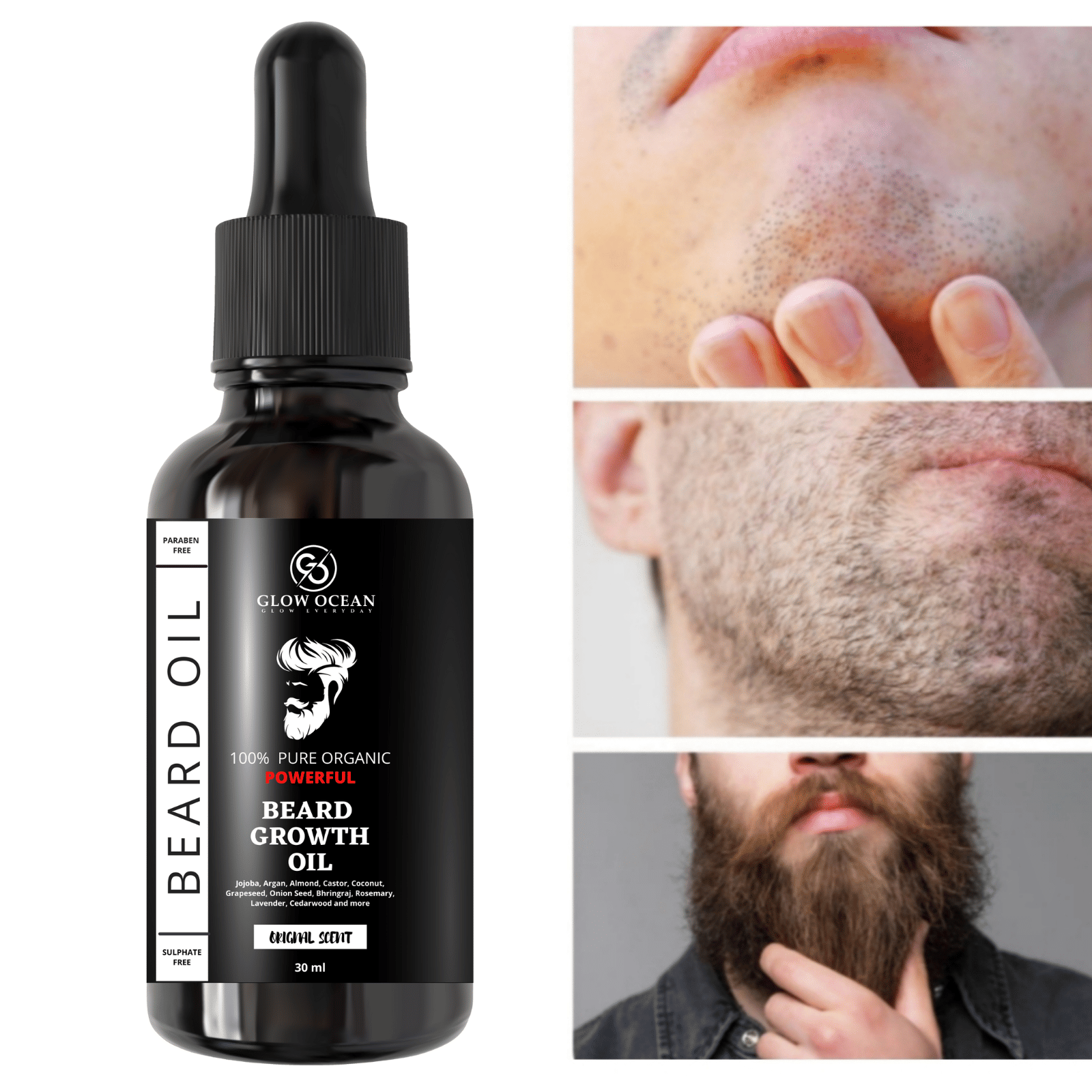     			glow ocean Tea Tree Growth And Softness Beard Oil 30 ml