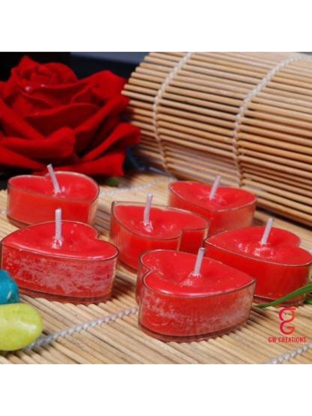 AFAST Red Rose Wax Tea Light Candle 7 cm ( Pack of 6 ) AFAST Red Rose Wax Tea Light Candle 7 cm ( Pack of 6 )