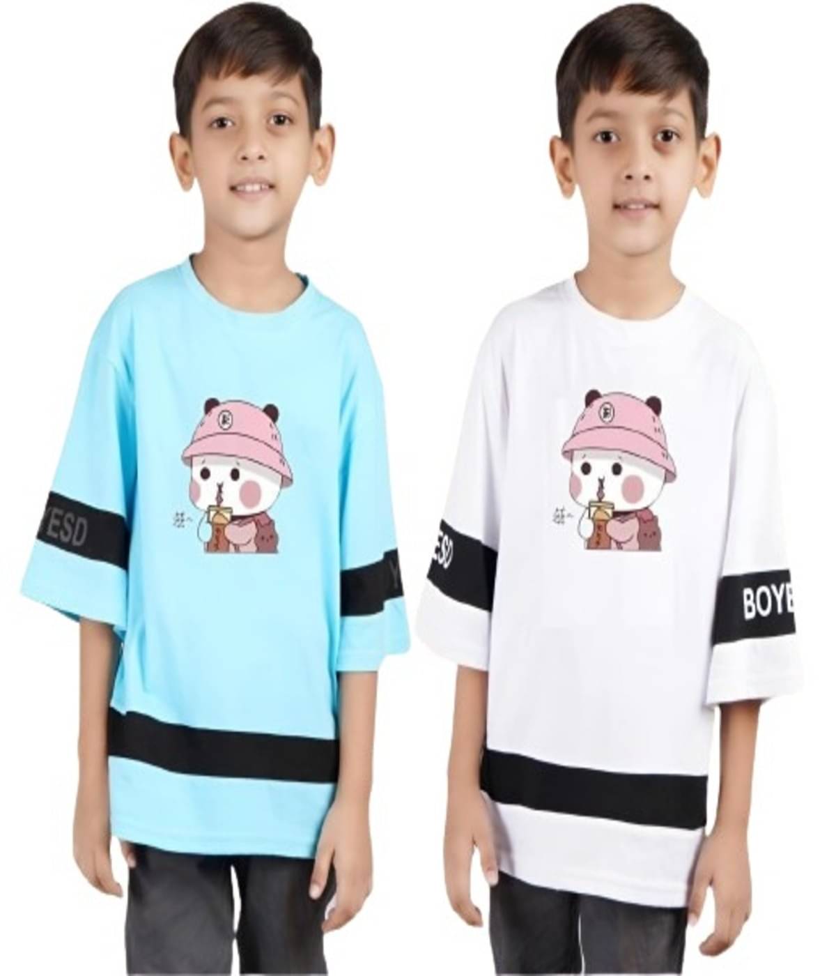     			ALL Pack of 1 Boys Cotton Blend T-Shirt ( Sky Blue )