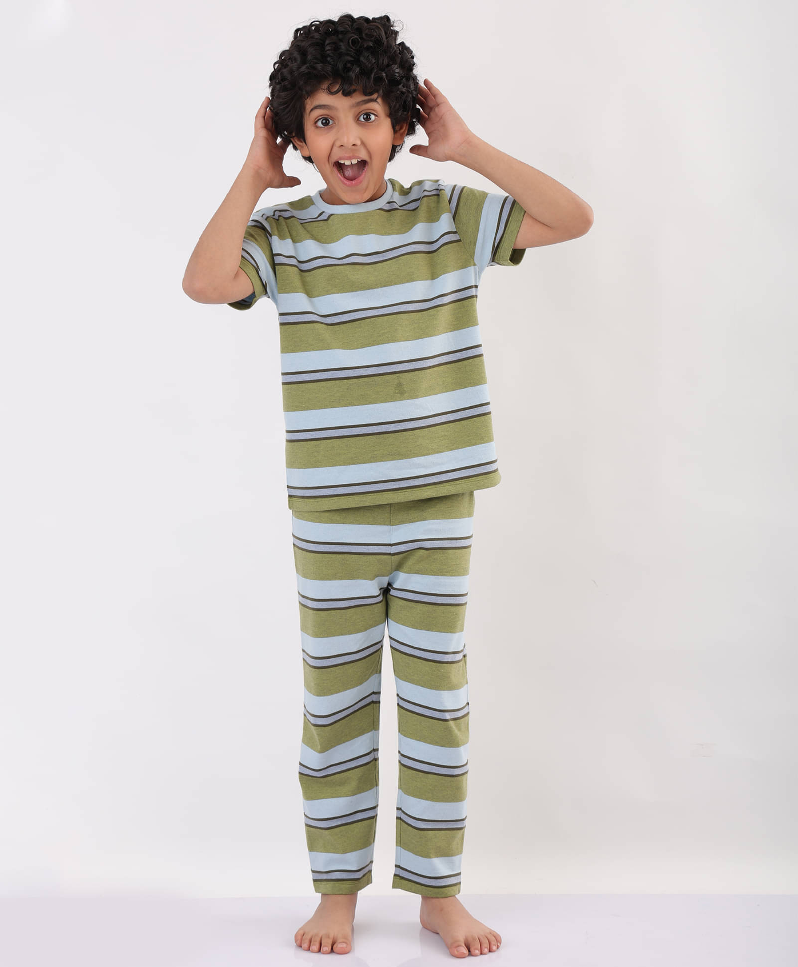     			ANTHRILO Pack of 1 Baby Boys 100% Cotton Nightsuit Set ( Sky Blue )