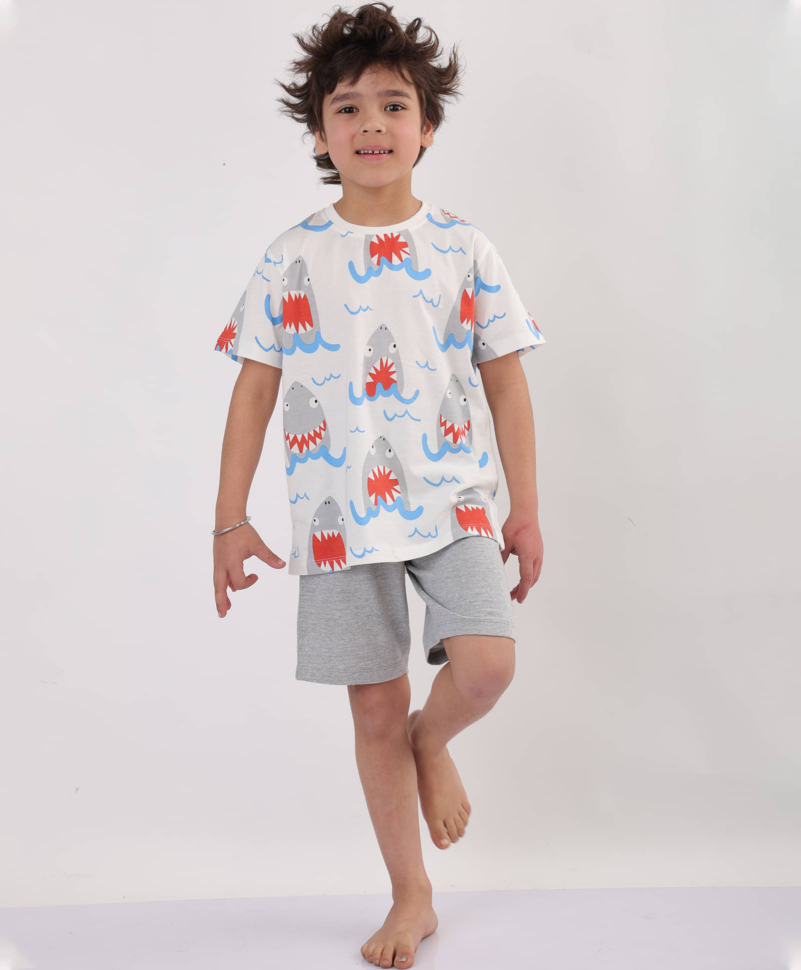     			ANTHRILO Pack of 1 Baby Boys 100% Cotton Nightsuit Set ( Off White )