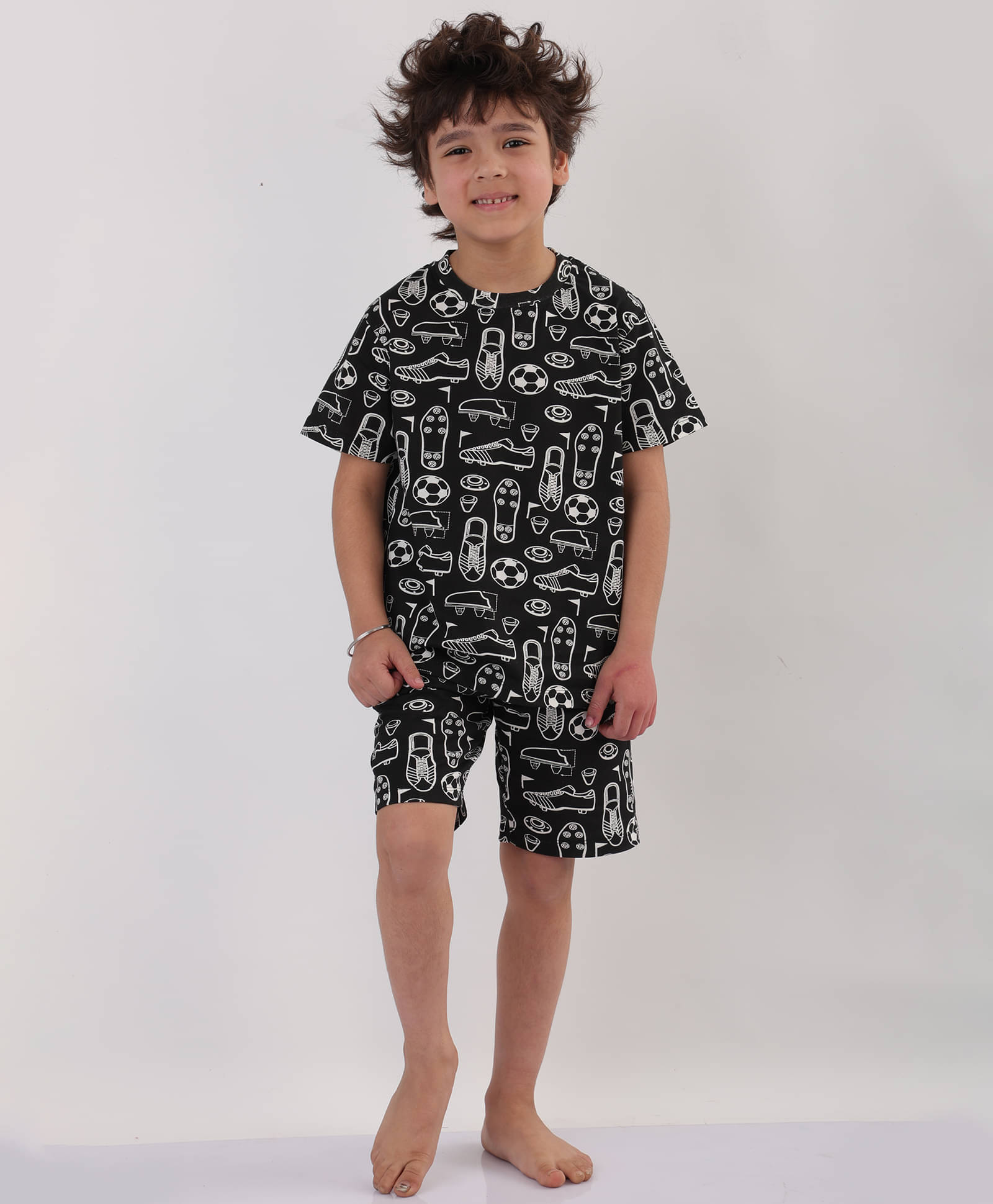     			ANTHRILO Pack of 1 Baby Boys 100% Cotton Nightsuit Set ( Black )