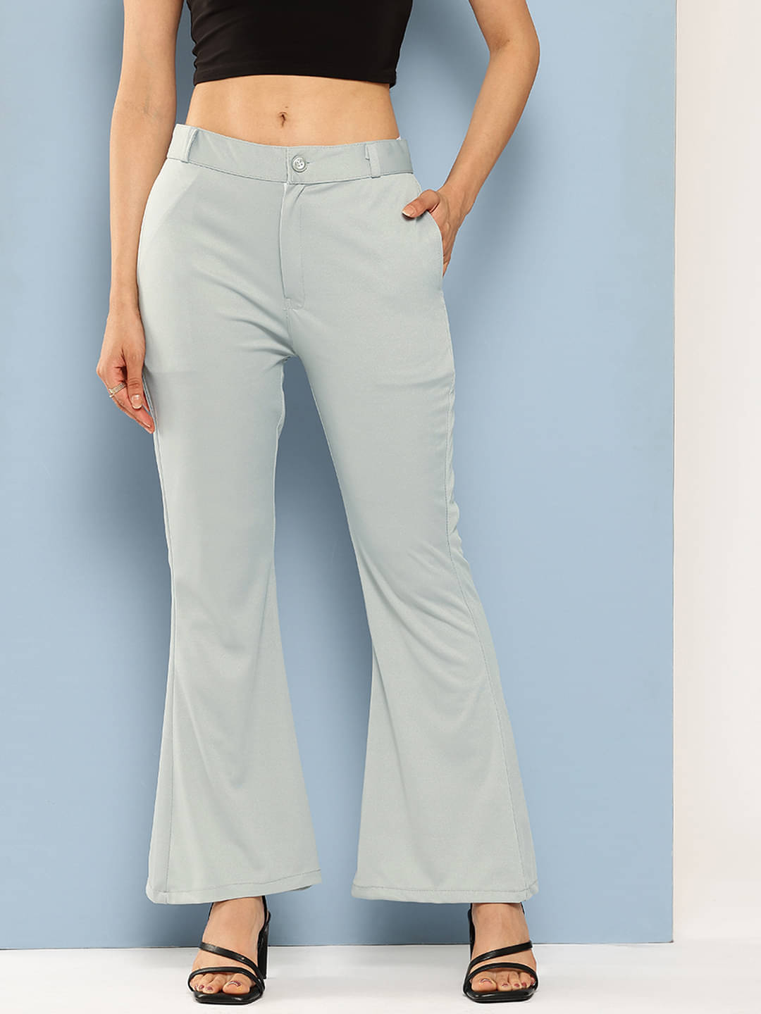     			Aarika Pack of 1 Polyester Straight Women's Casual Pants ( Grey )