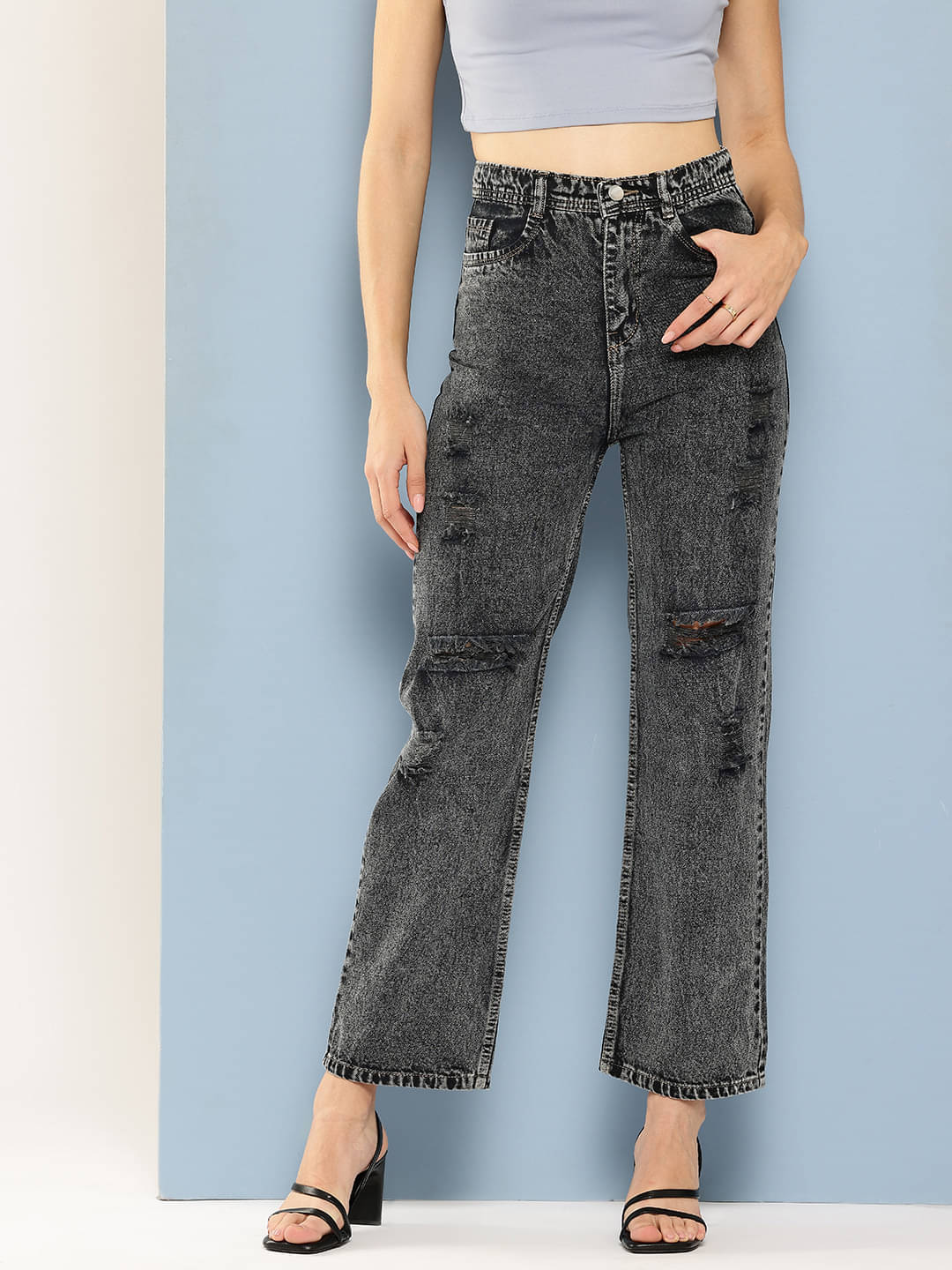     			Aarika Women Regular Fit Waist Jeans