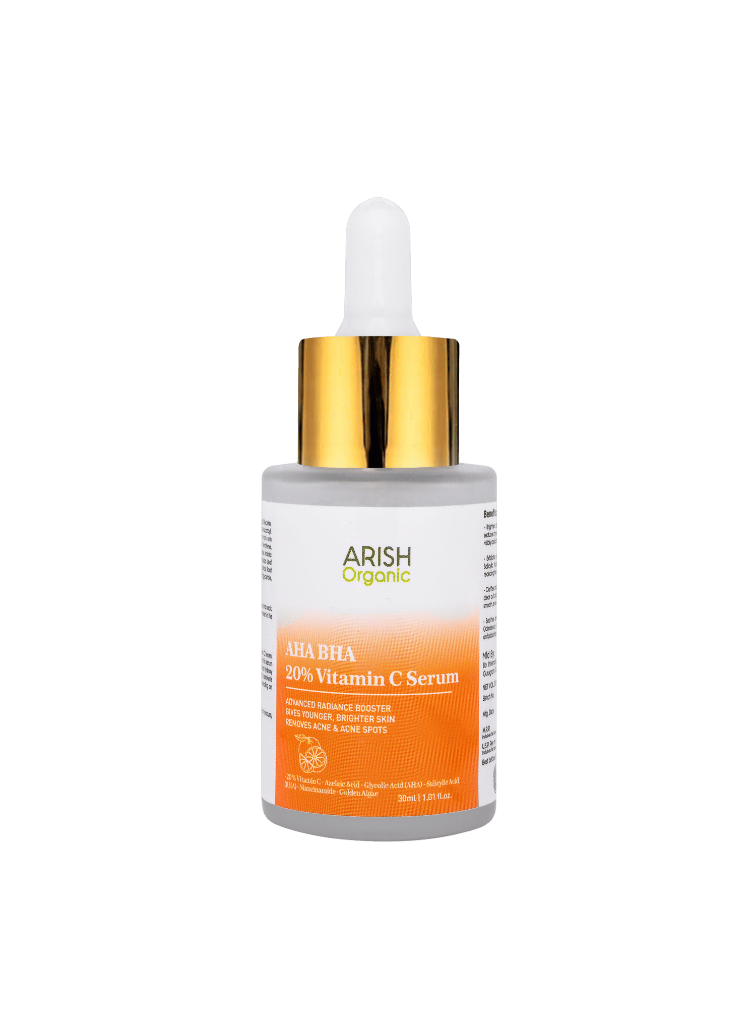 Arish Organic Face Serum Vitamin C Radiant Glow For All Skin Type ( Pack of 1 )