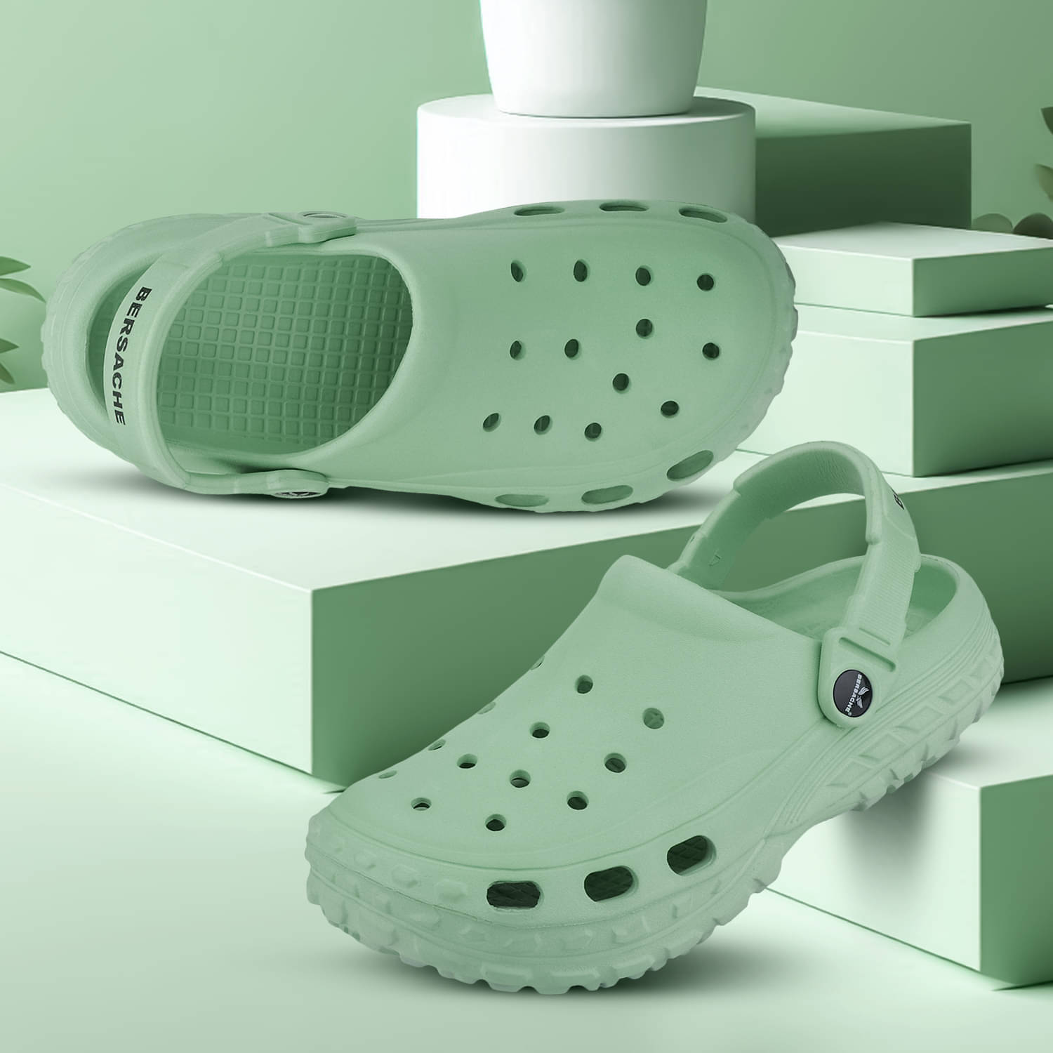 Bersache Green Women's Flats Bersache Green Women's Flats