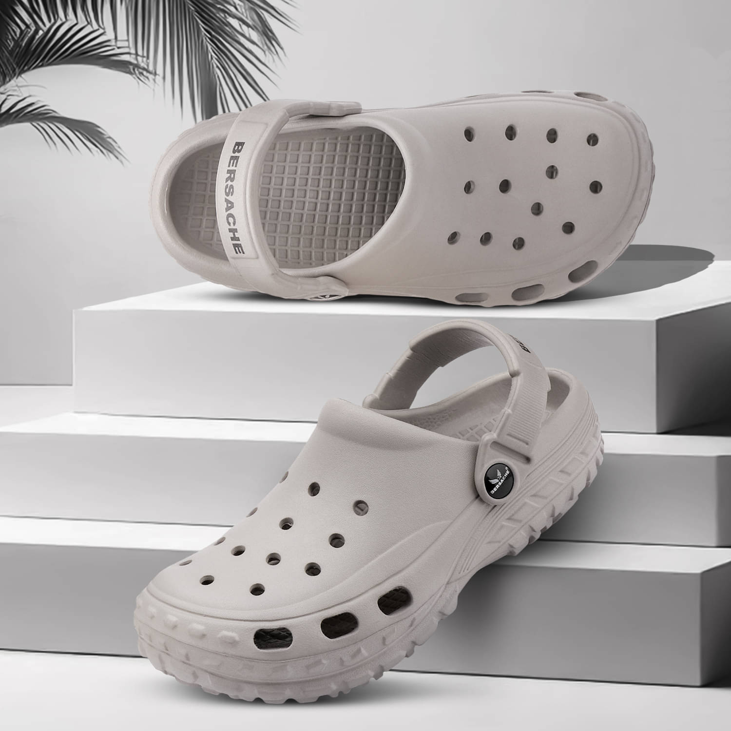    			Bersache - Light Grey Boy's Clogs ( 1 Pair )