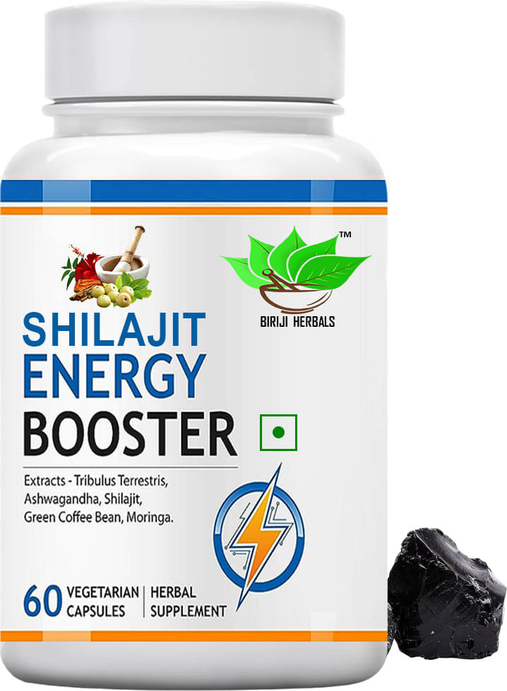 Birji Herbals AYURVEDIC SHILAJIT ENERGY B00STER 60veg capsules pack of 1 Birji Herbals AYURVEDIC SHILAJIT ENERGY B00STER 60veg capsules pack of 1