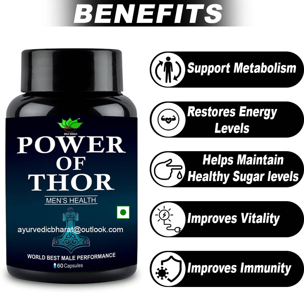     			Birji Herbals P0WER 0F THOR AYURVEDIC CAPSULES 60veg capsules pack of 1